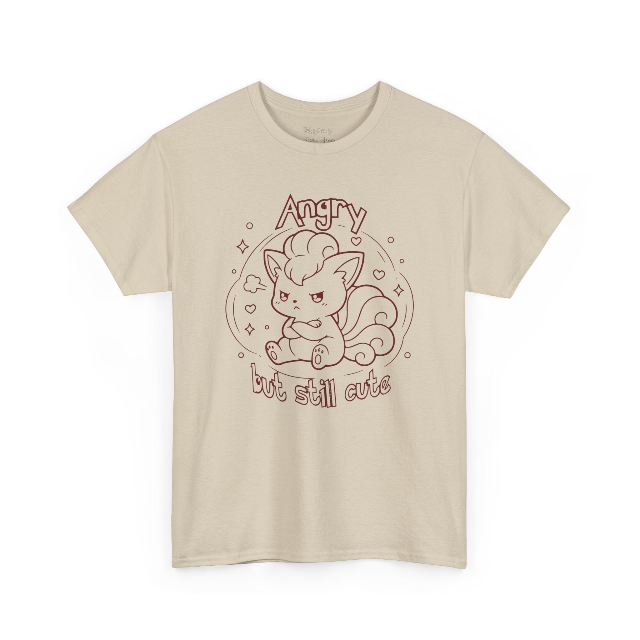 Fox Angry but still cute Grumpy Cute Fox Lady Shirt | Pouting Fox Illustration