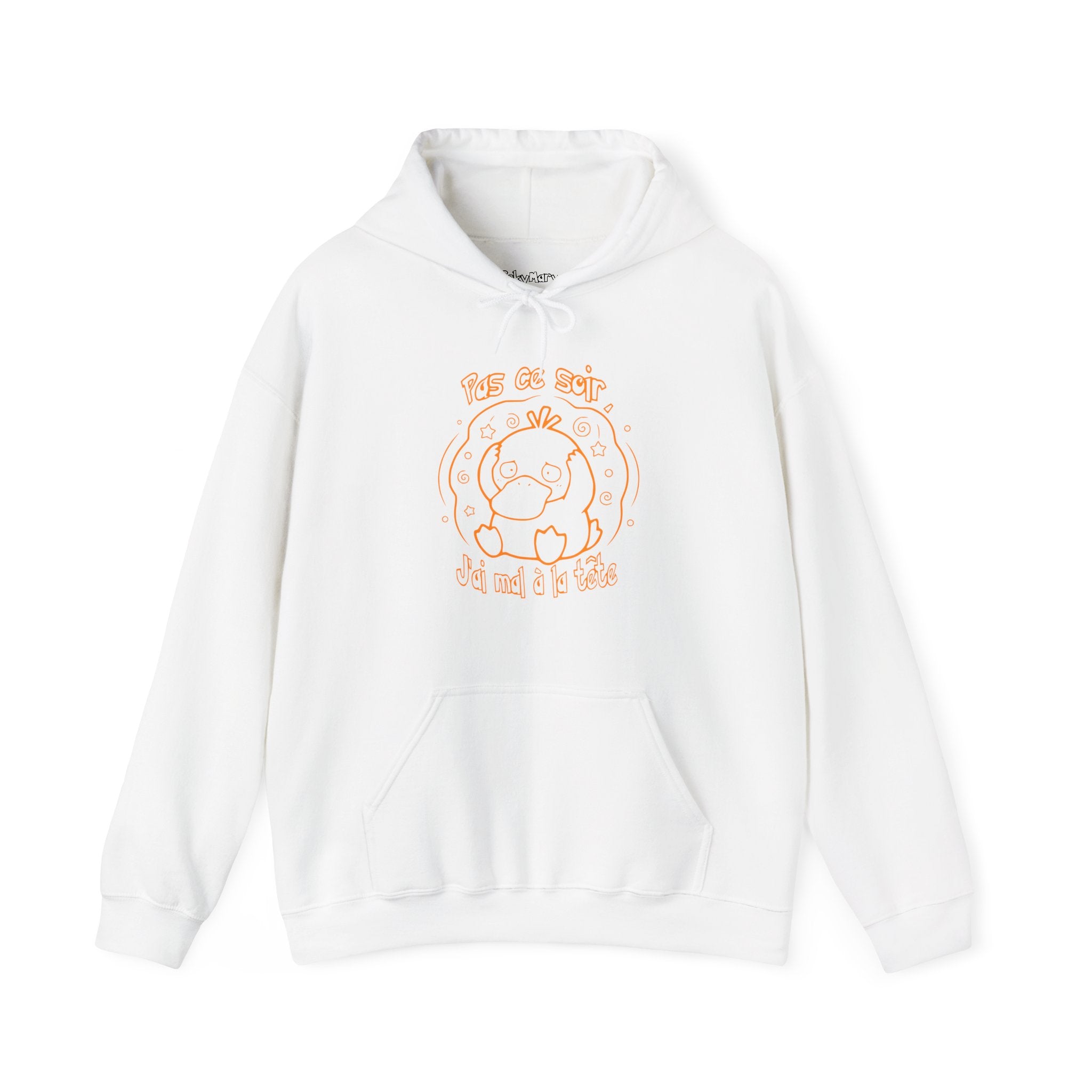 Hoodie inspiré de Psykokwak (Psyduck), Pas ce soir, j'ai mal à la tête