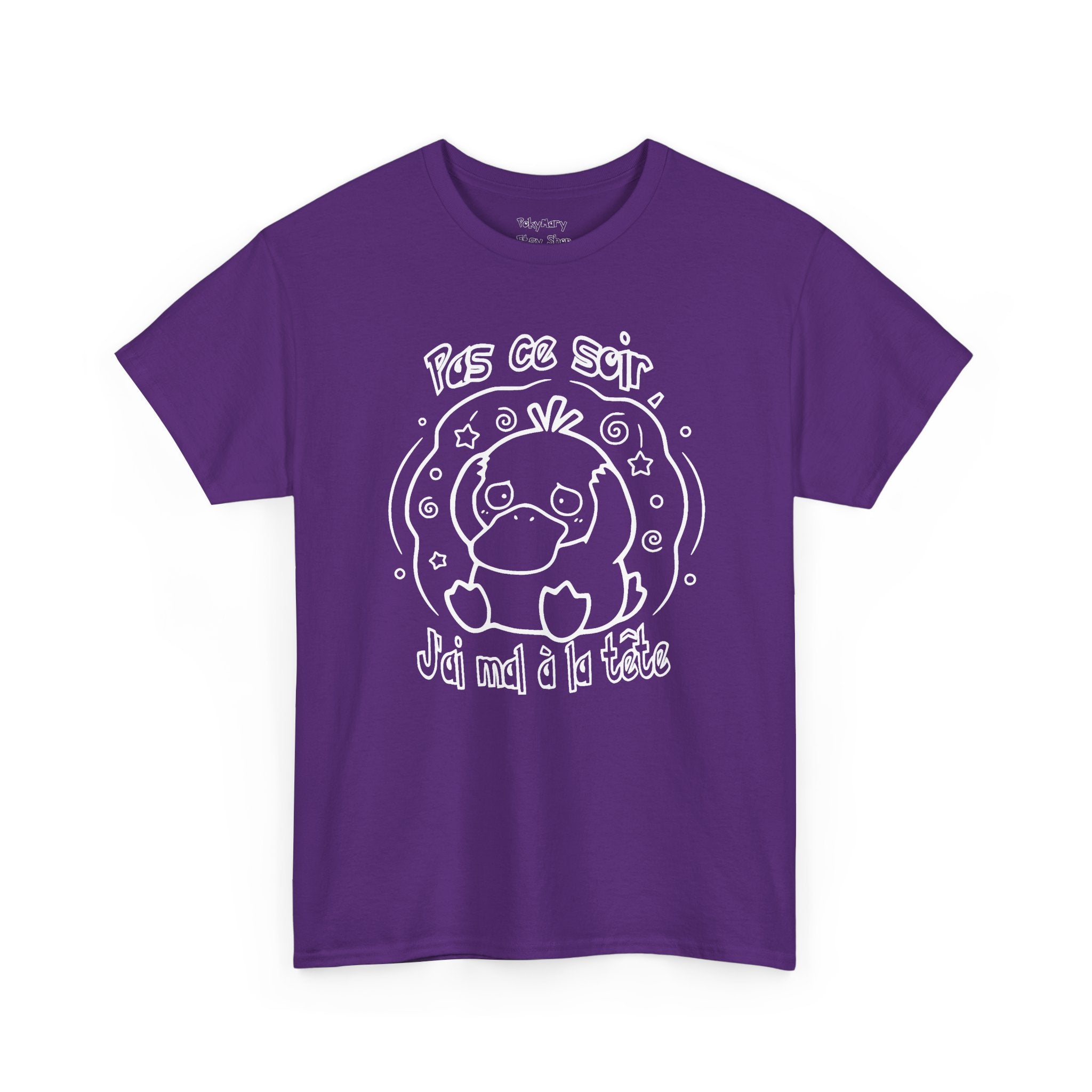T-shirt inspiré de Psykokwak (Psyduck), Pas ce soir, j'ai mal à la tête