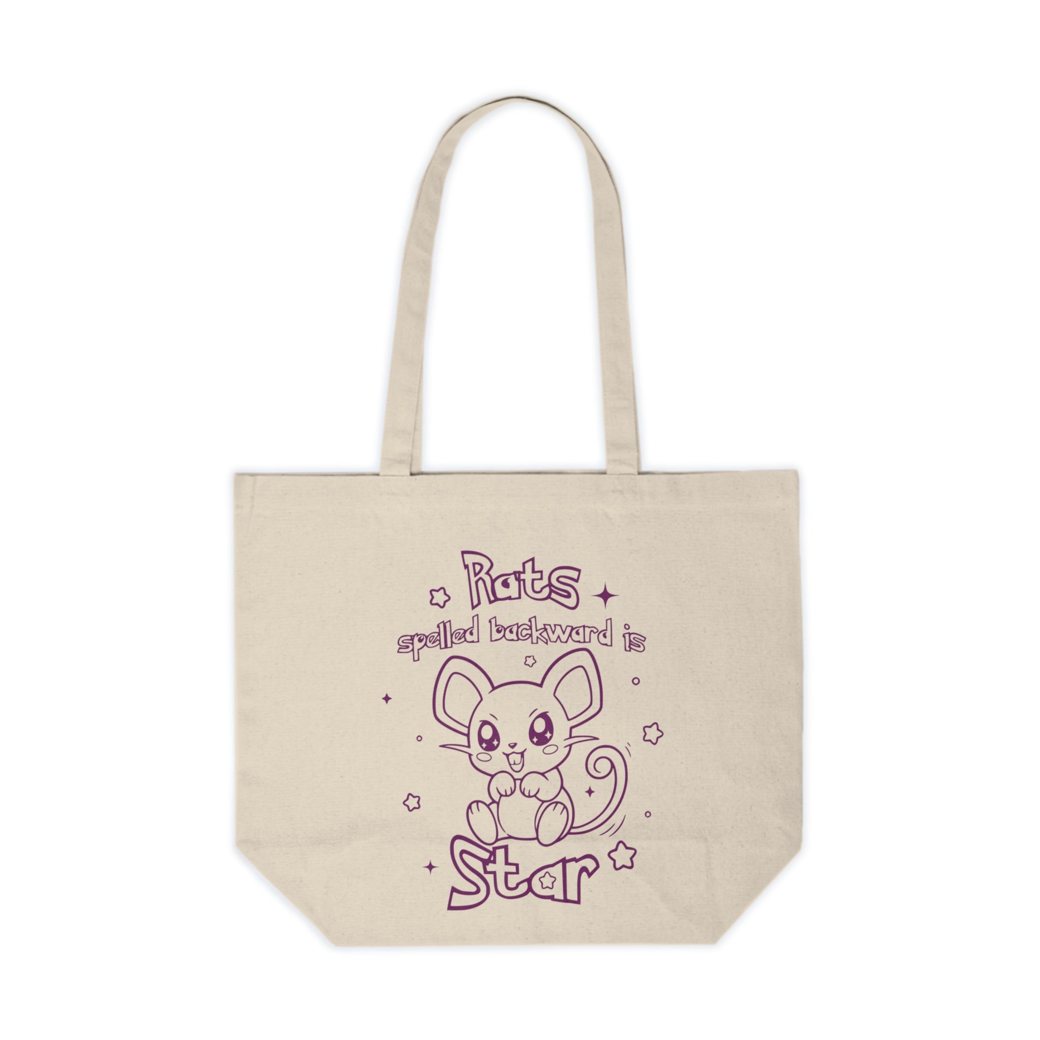 Rats spelled backward is star bag cute rat Pkm canvas shopping totebag for gamer