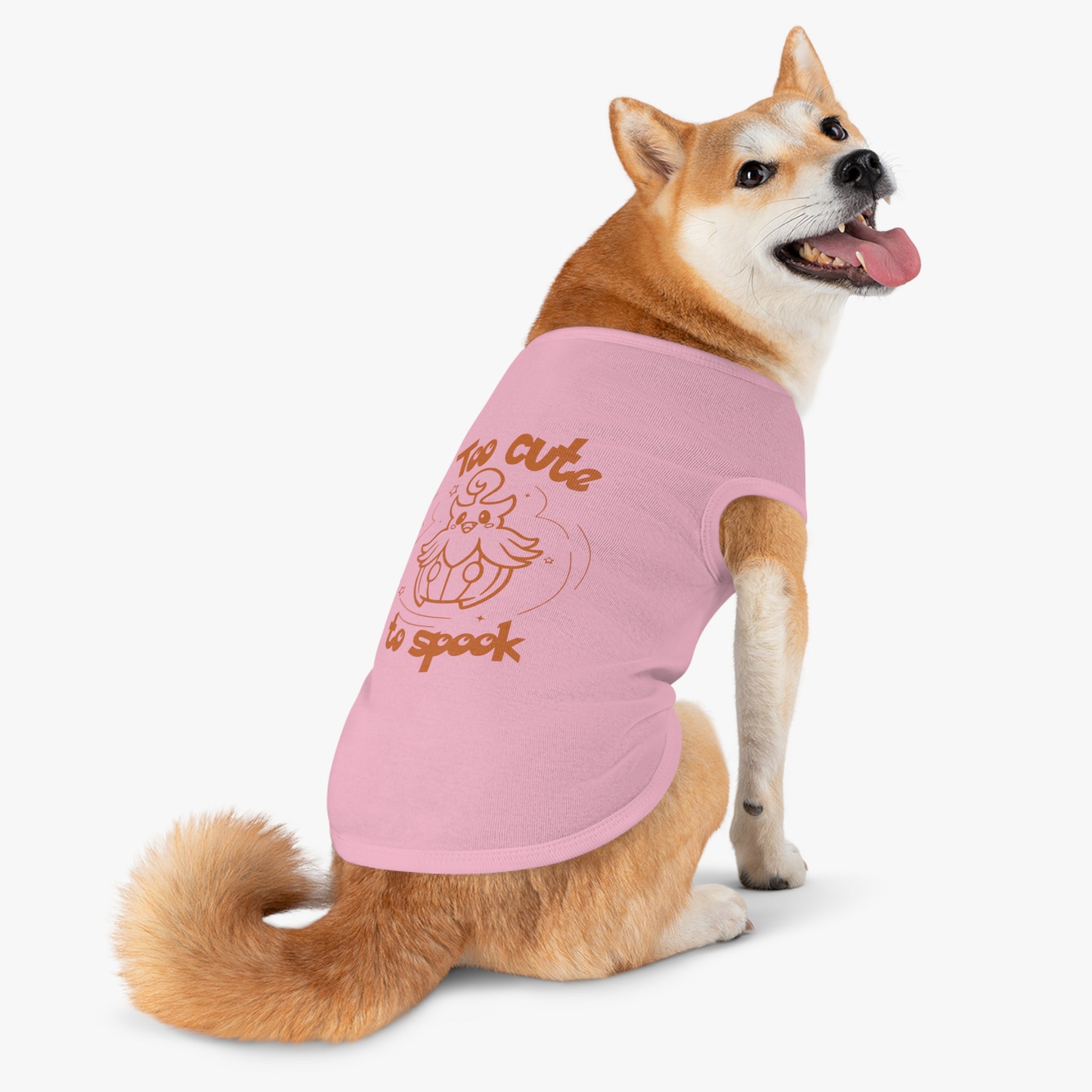 Too Cute to Spook Pet Tank | Halloween Orange Pumpkin Dog Shirt Trick or treat