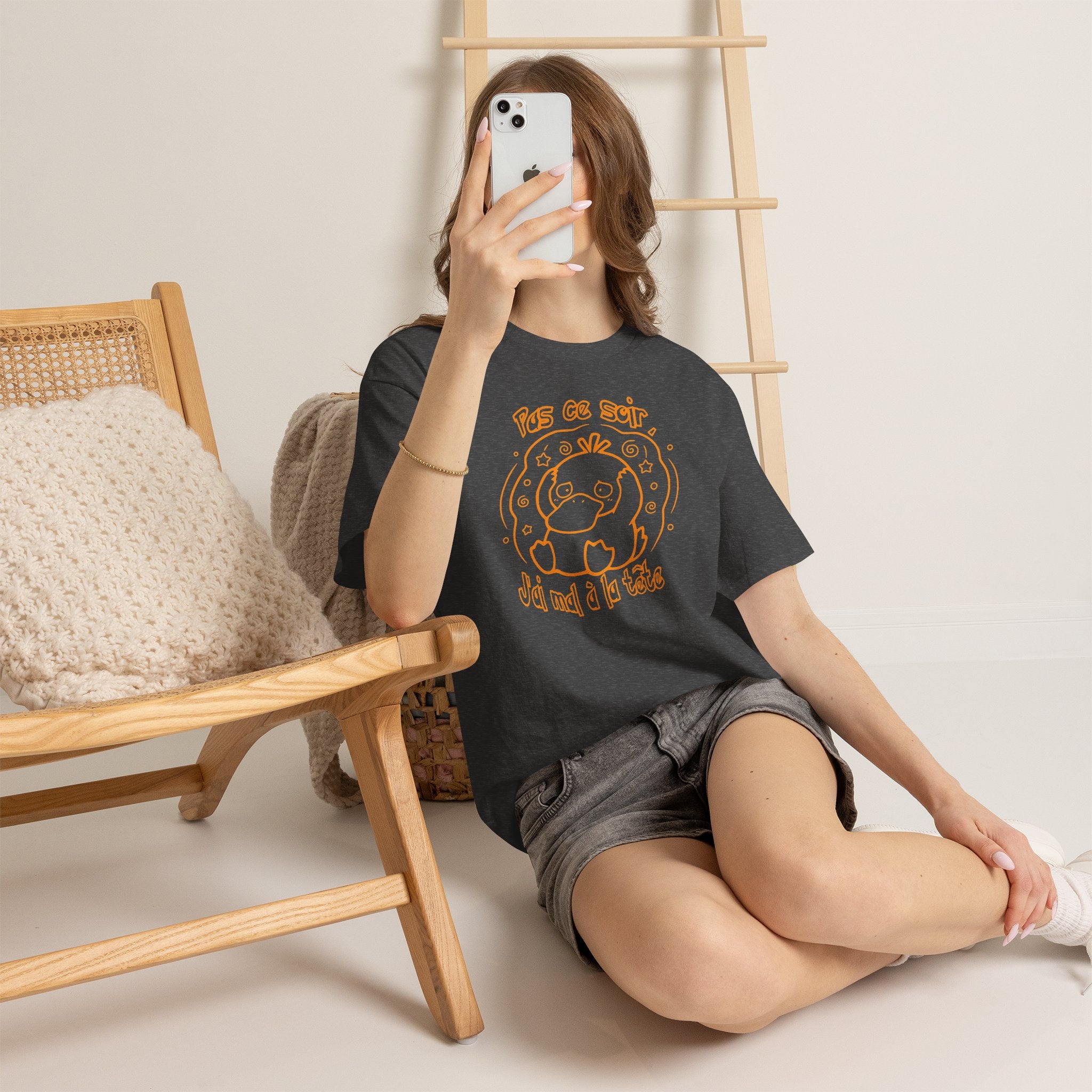T-shirt inspiré de Psykokwak (Psyduck), Pas ce soir, j'ai mal à la tête