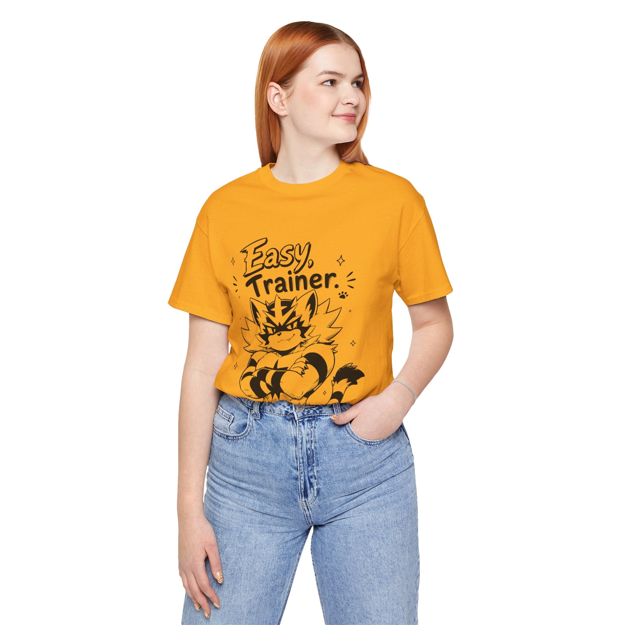 Easy Trainer Easy tiger illustration T-Shirt | cartoon wrestling funny cat graphic tee