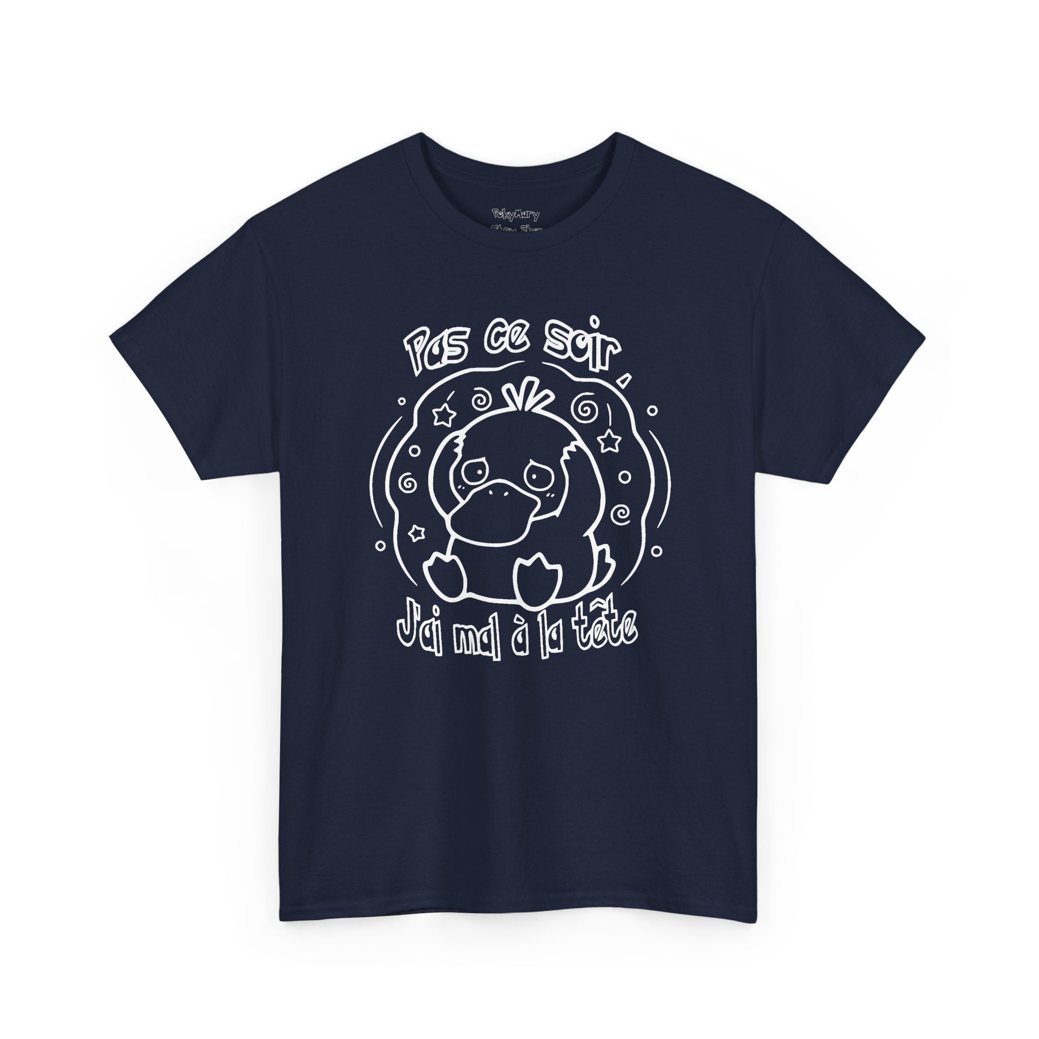 T-shirt inspiré de Psykokwak (Psyduck), Pas ce soir, j'ai mal à la tête