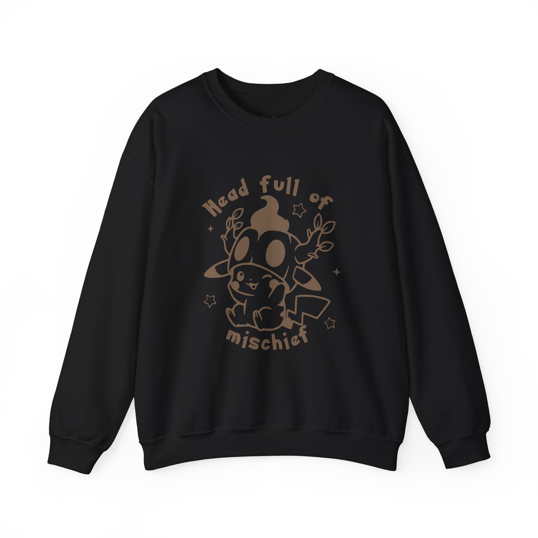 Head Full of Mischief Sweatshirt | Cute Halloween Ghost Crewneck | Cozy Fall Sweatshirt | Geek Autumn Sweater | Kawaii Spooky Apparel