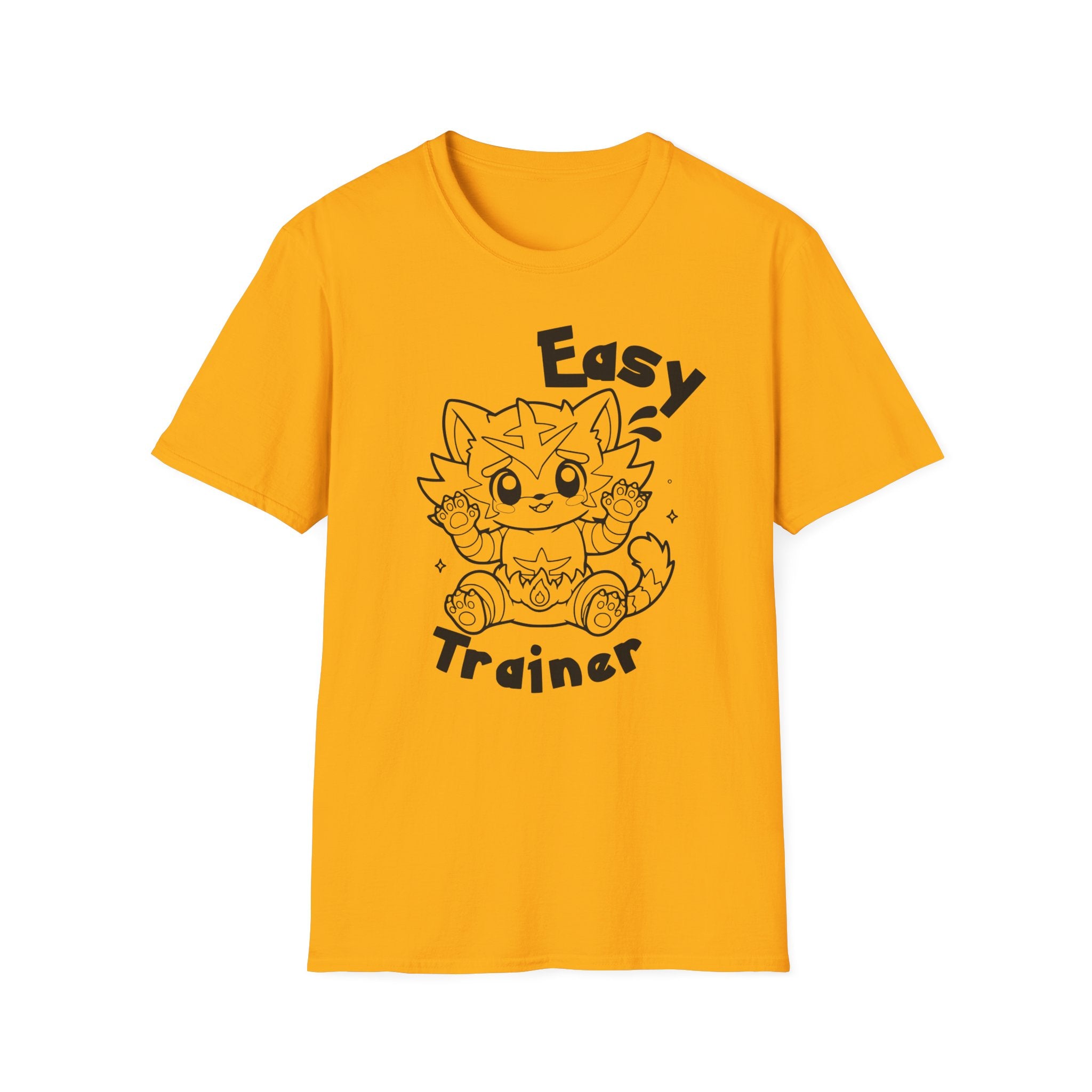 Easy Trainer T-Shirt | Cute Cartoon Easy Tiger Funny wrestling Cat Design Tee