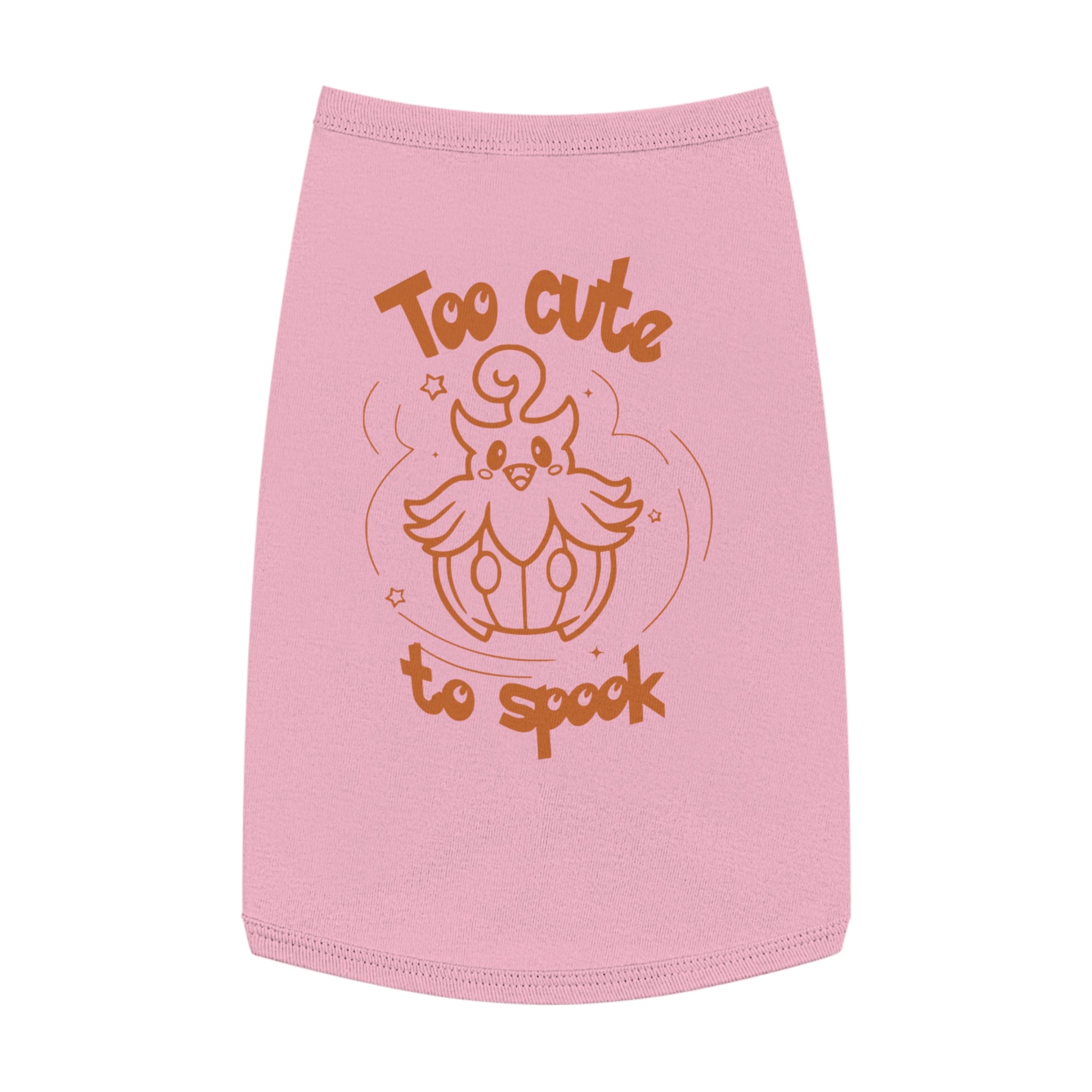 Too Cute to Spook Pet Tank | Halloween Orange Pumpkin Dog Shirt Trick or treat