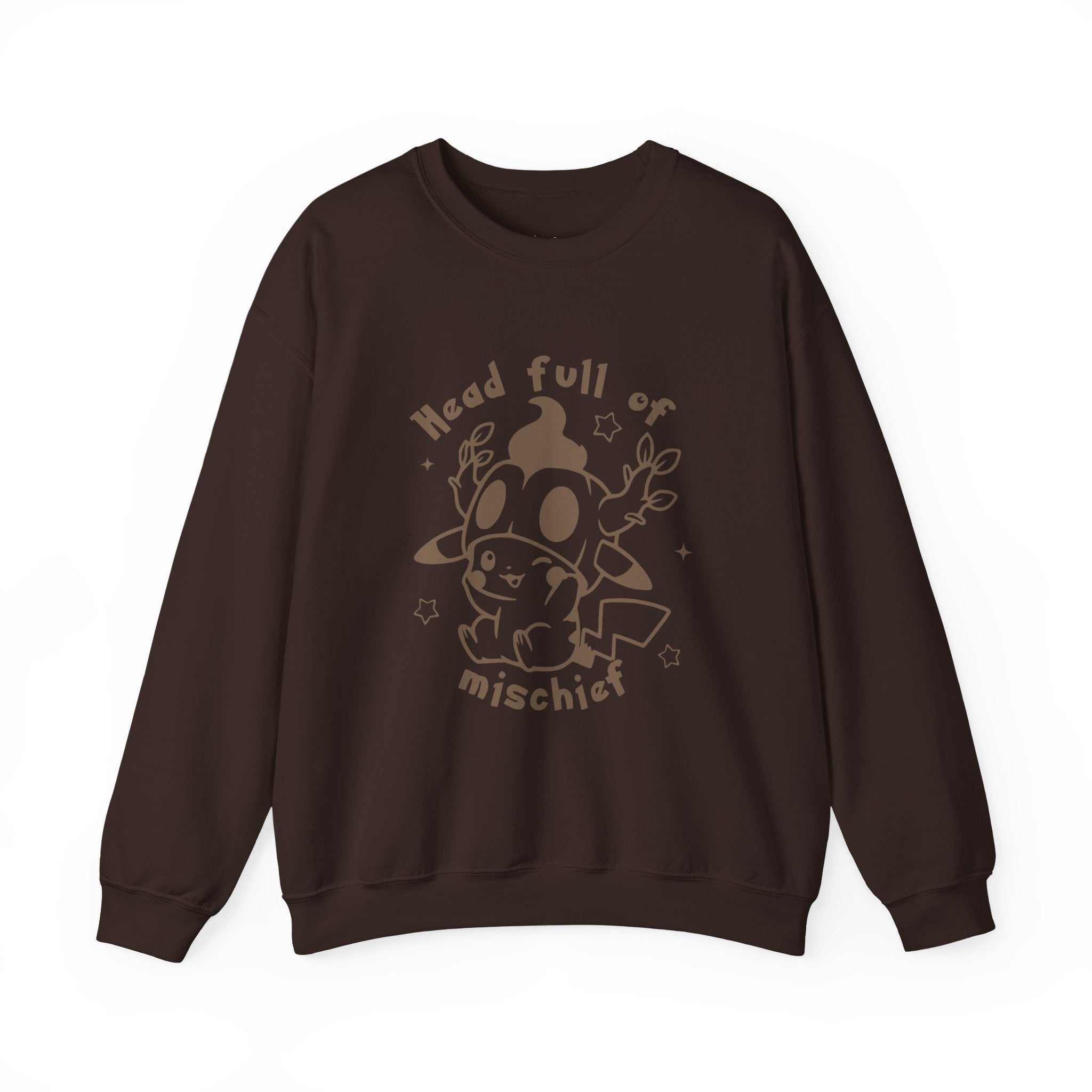 Head Full of Mischief Sweatshirt | Cute Halloween Ghost Crewneck | Cozy Fall Sweatshirt | Geek Autumn Sweater | Kawaii Spooky Apparel