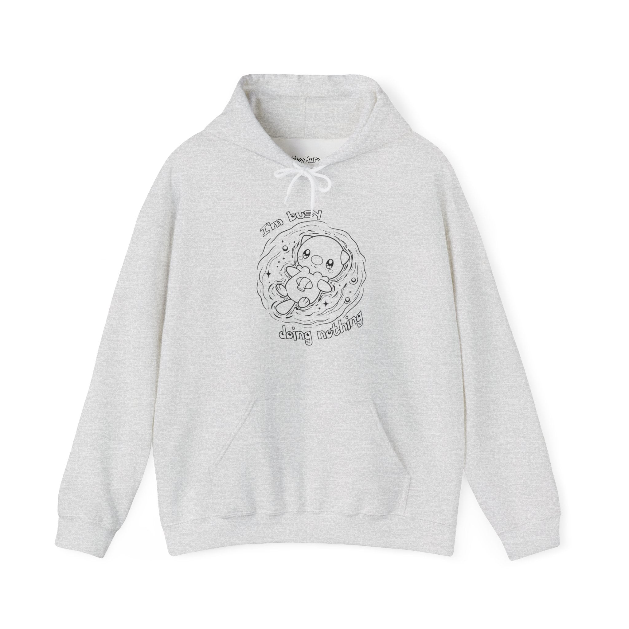 Otter Busy Doing Nothing Otter Hoodie | Cute Swimming Animal Graphic