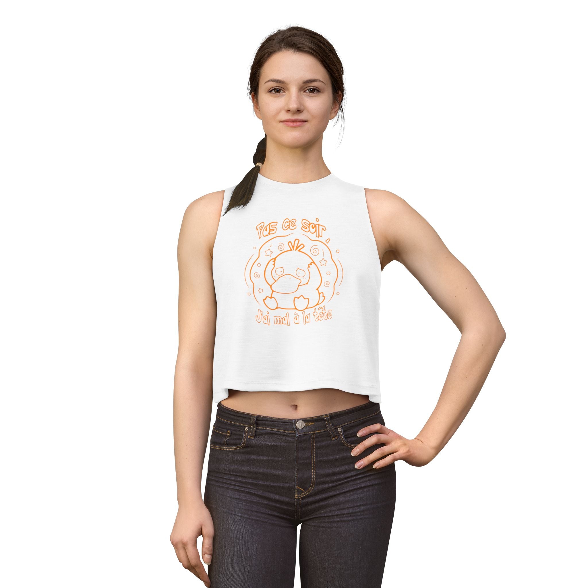 Crop Top inspiré de Psykokwak (Psyduck), Pas ce soir, j'ai mal à la tête