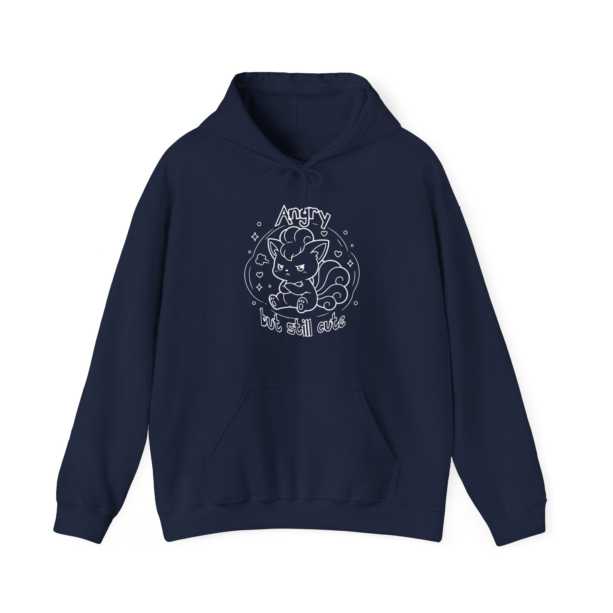 Fox Angry but still cute Grumpy Cute Fox Lady hoodie | Pouting Fox Illustration