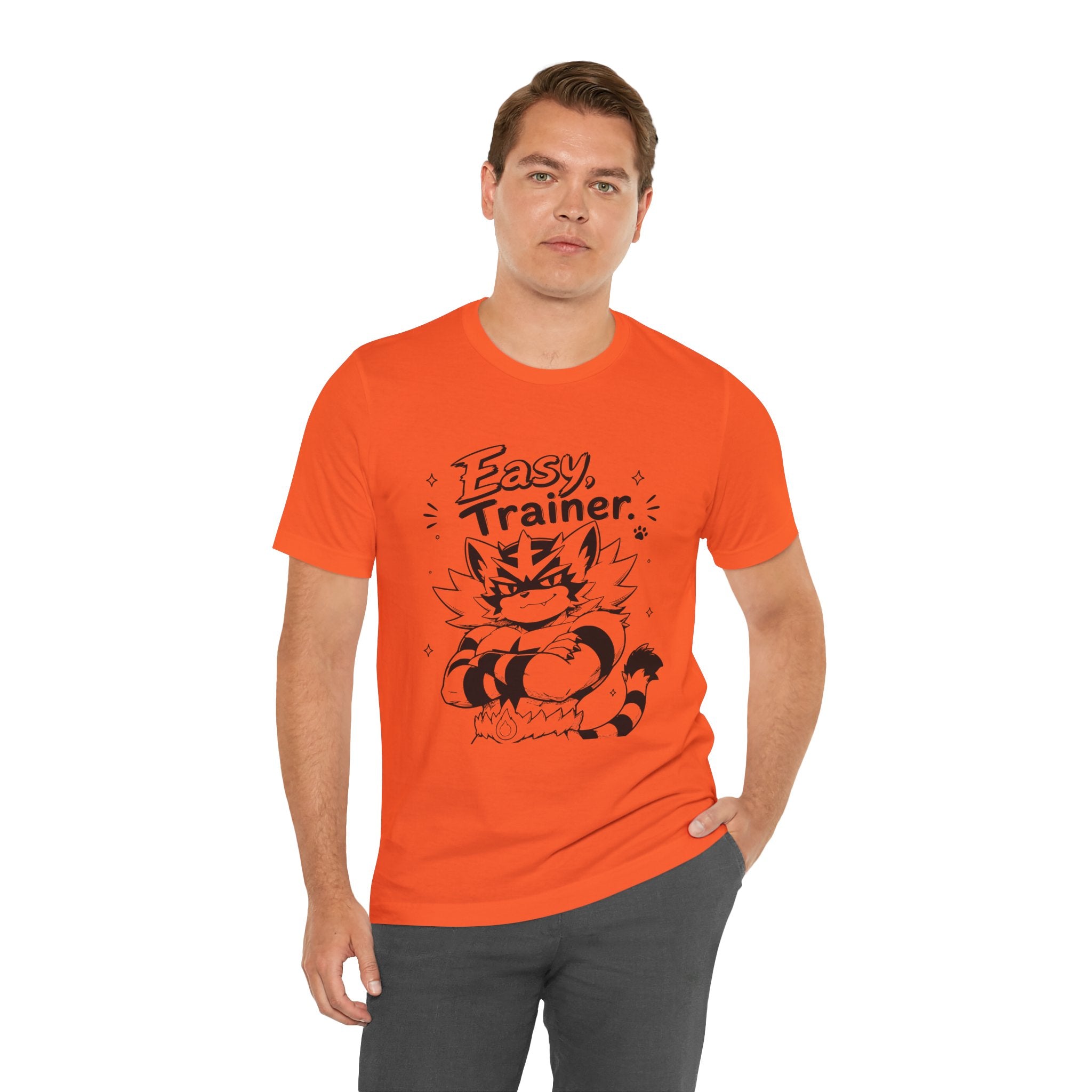 Easy Trainer Easy tiger illustration T-Shirt | cartoon wrestling funny cat graphic tee