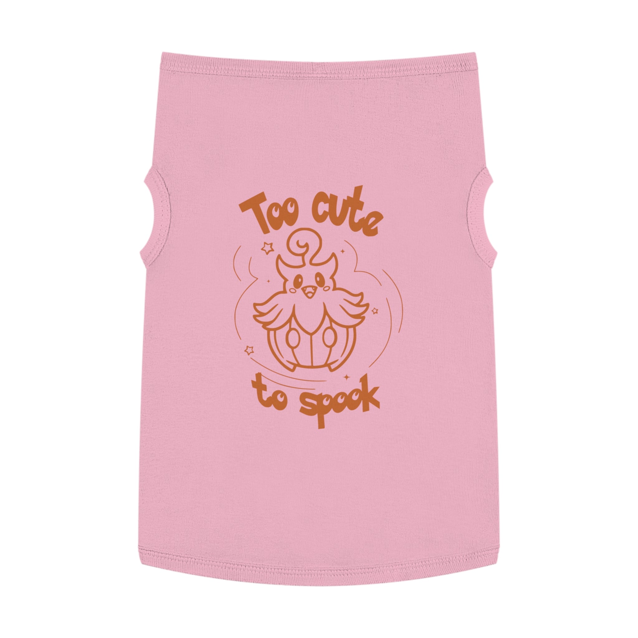 Too Cute to Spook Pet Tank | Halloween Orange Pumpkin Dog Shirt Trick or treat