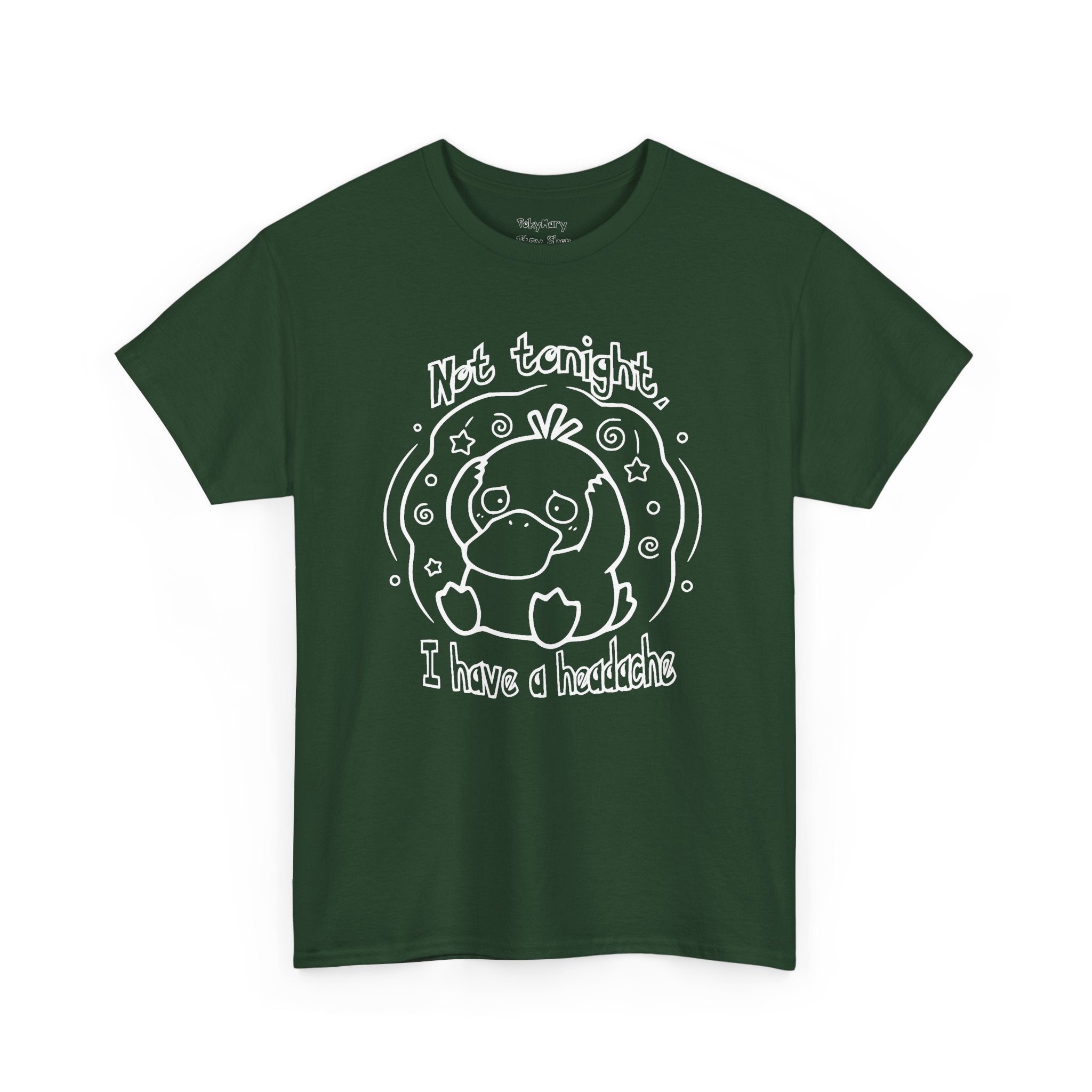 Duck Not Tonight I Have a Headache T-shirt funny kawaii duck illustration Shirt For Wife Or Girlfriend Gift