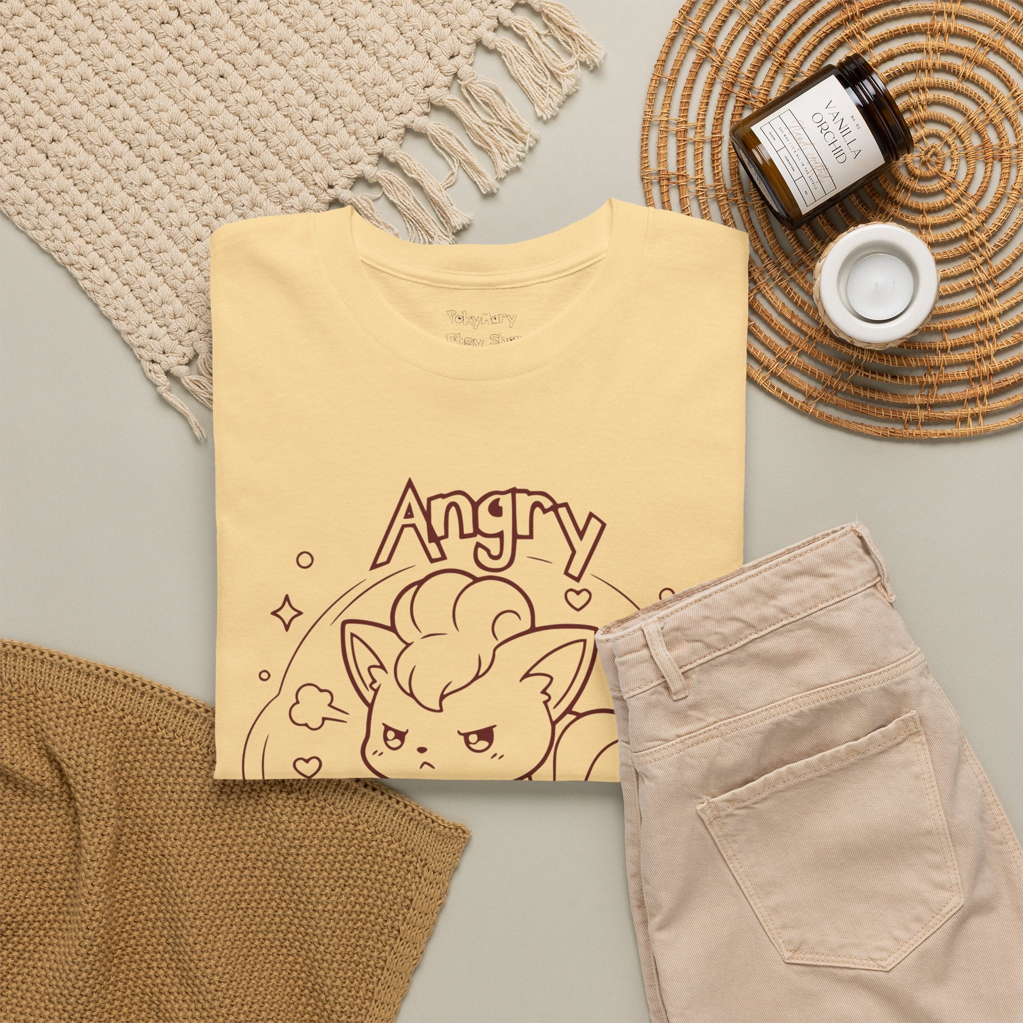 Fox Angry but still cute Grumpy Cute Fox Lady Shirt | Pouting Fox Illustration