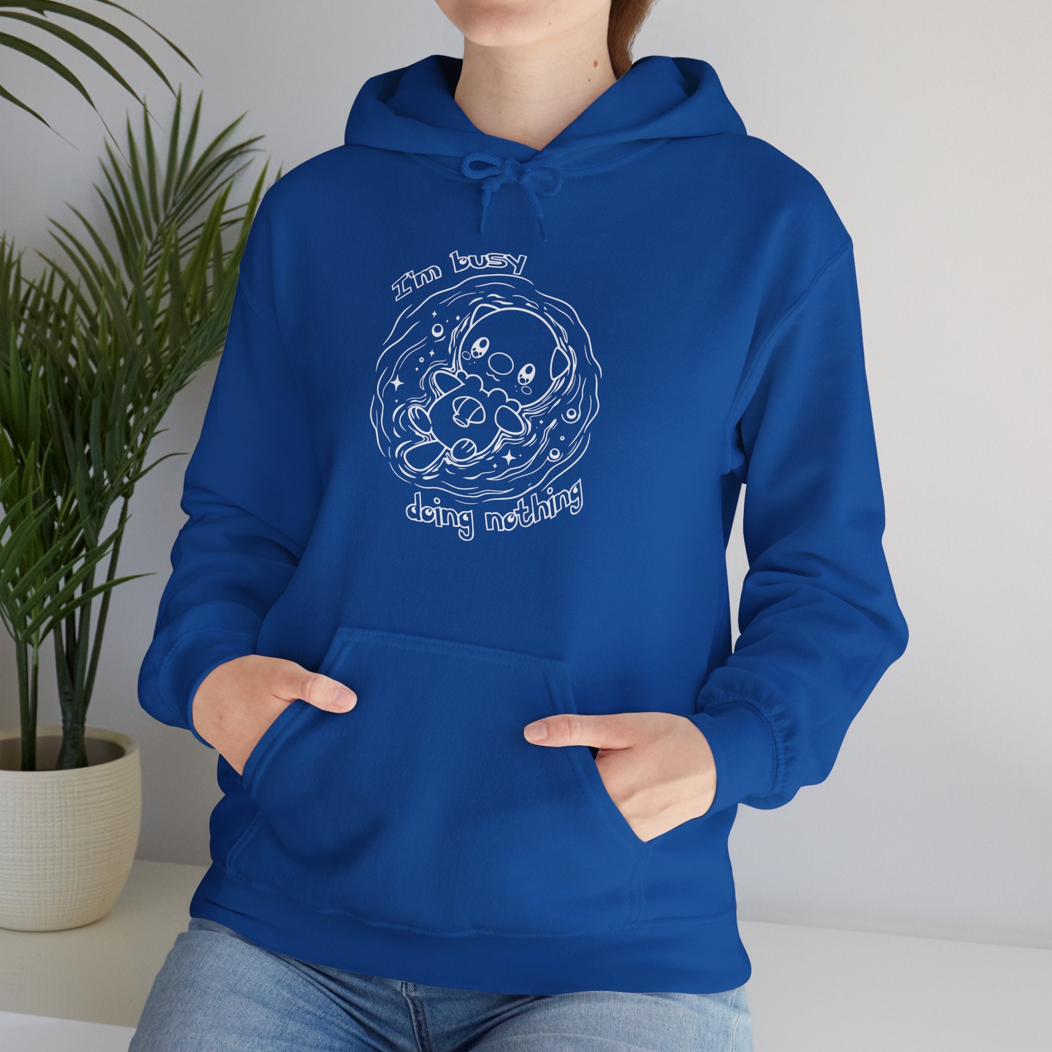 Otter Busy Doing Nothing Otter Hoodie | Cute Swimming Animal Graphic