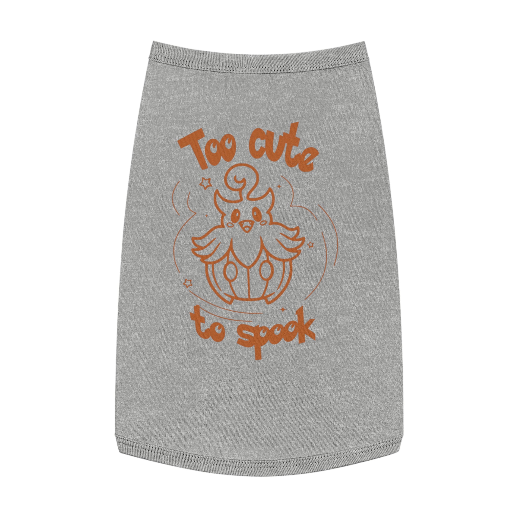 Too Cute to Spook Pet Tank | Halloween Orange Pumpkin Dog Shirt Trick or treat