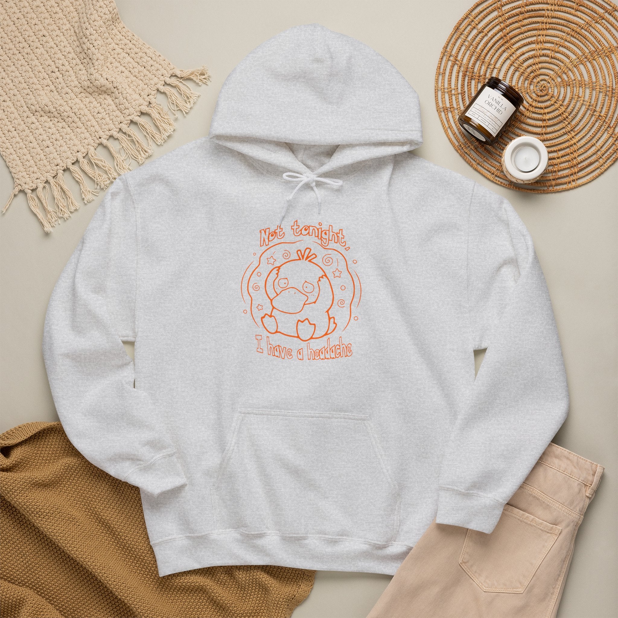 Duck Not Tonight I Have A Headache Funny Duck Hoodie Sweater Cute Animal Wife Girlfriend Gift Sweatshirt