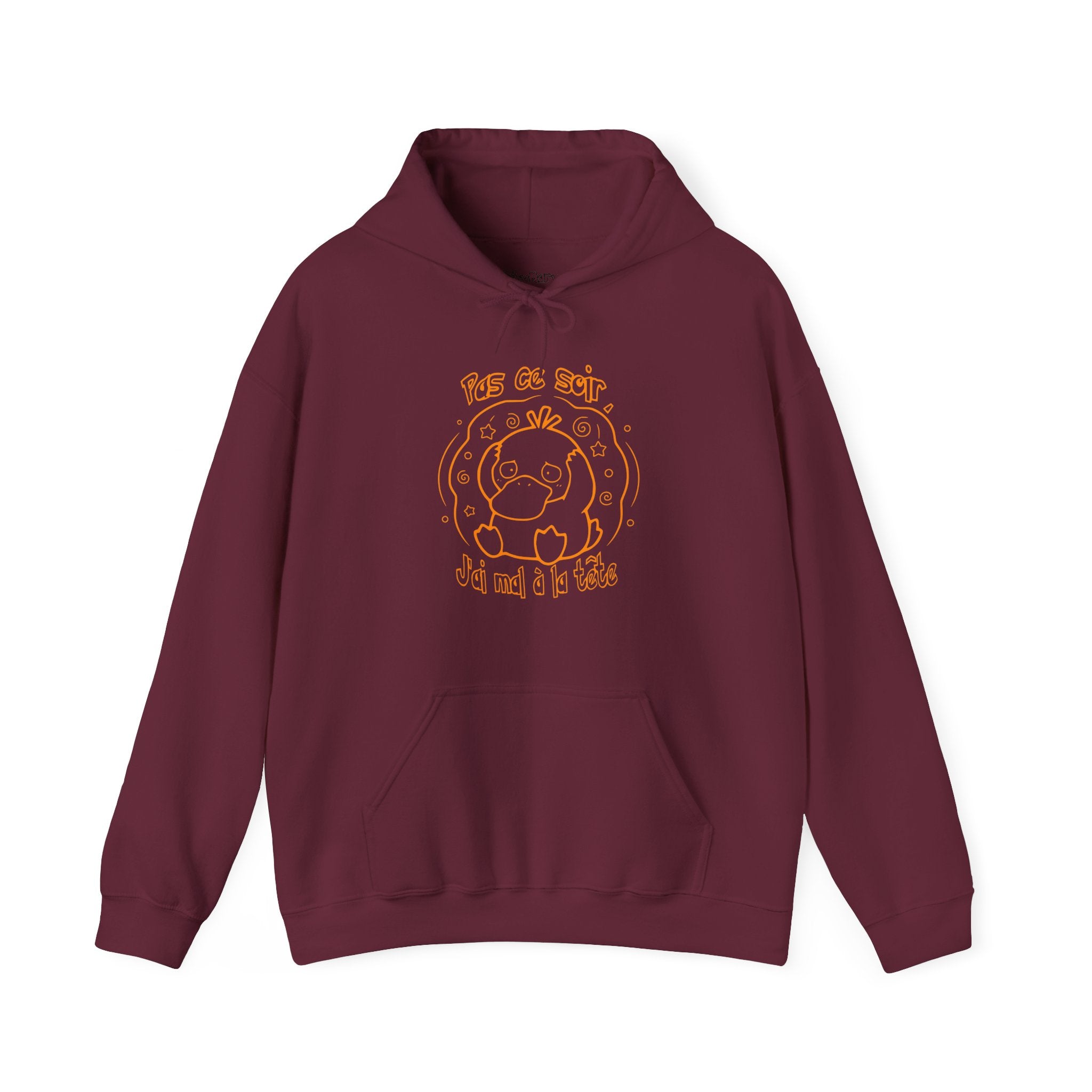 Hoodie inspiré de Psykokwak (Psyduck), Pas ce soir, j'ai mal à la tête