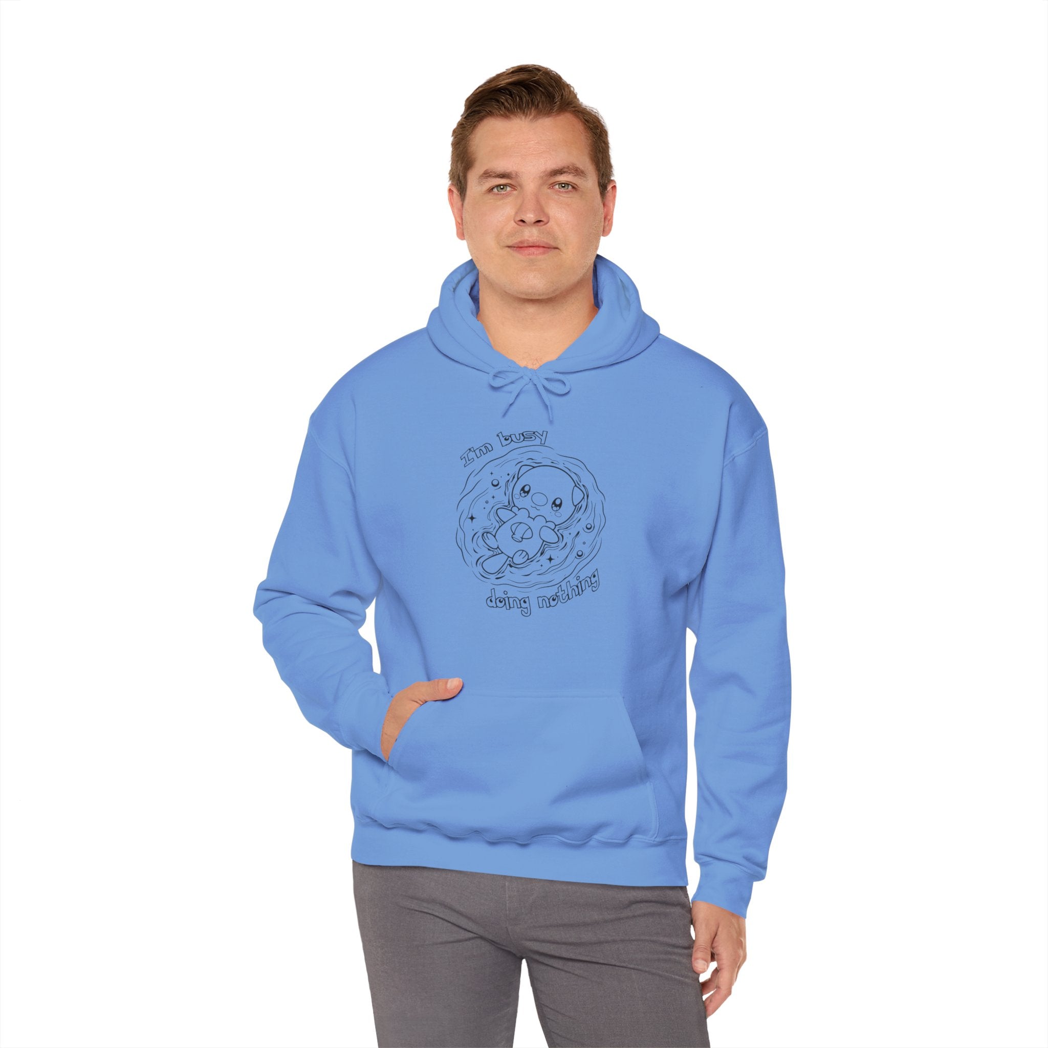 Otter Busy Doing Nothing Otter Hoodie | Cute Swimming Animal Graphic