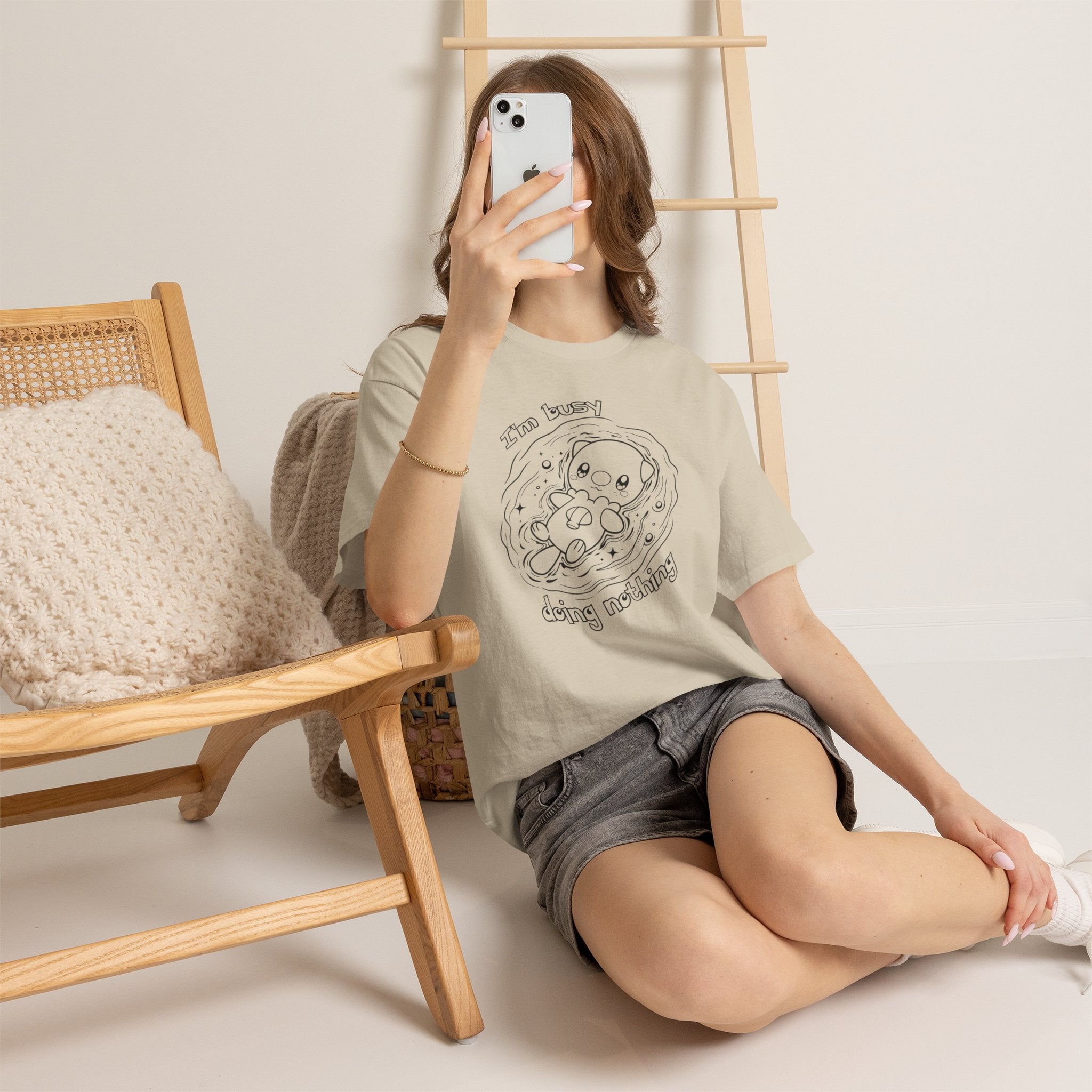 Otter Busy Doing Nothing Funny Quote T-Shirt Cute Otter Swimming Adorable Animal
