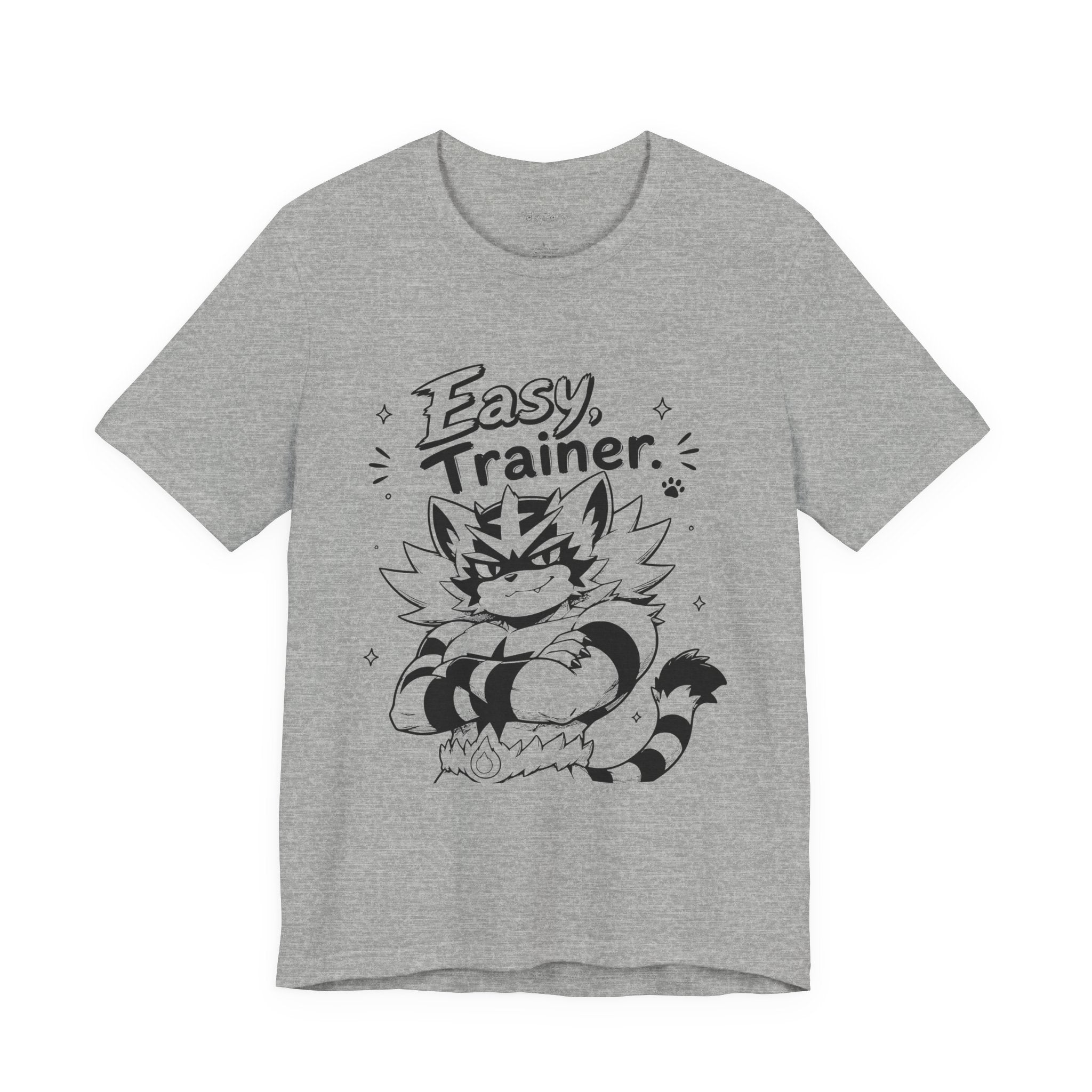 Easy Trainer Easy tiger illustration T-Shirt | cartoon wrestling funny cat graphic tee