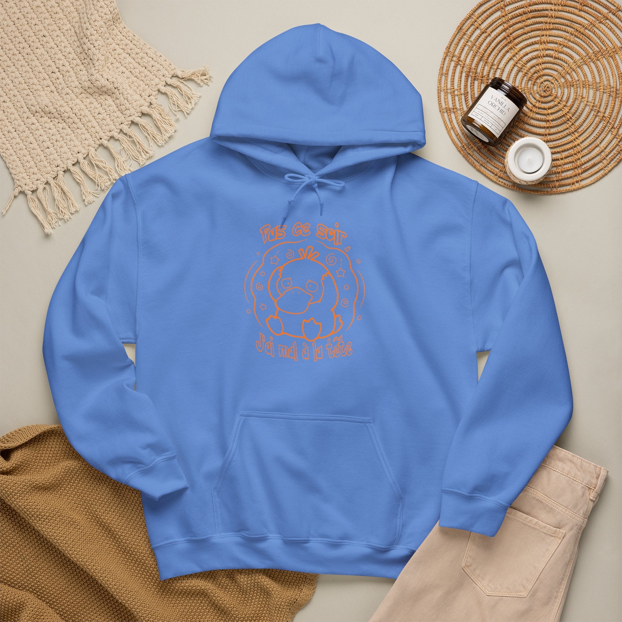 Hoodie inspiré de Psykokwak (Psyduck), Pas ce soir, j'ai mal à la tête