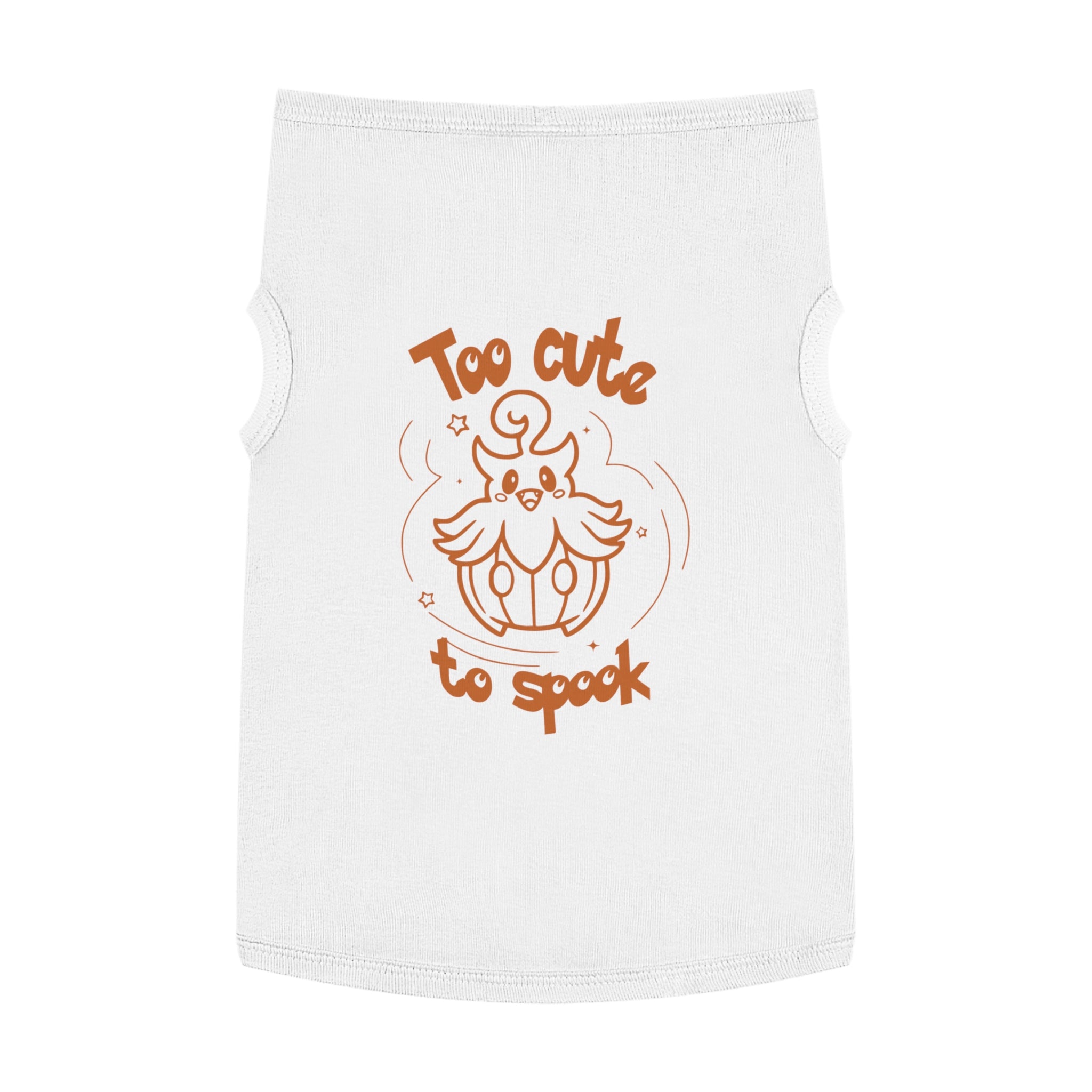 Too Cute to Spook Pet Tank | Halloween Orange Pumpkin Dog Shirt Trick or treat