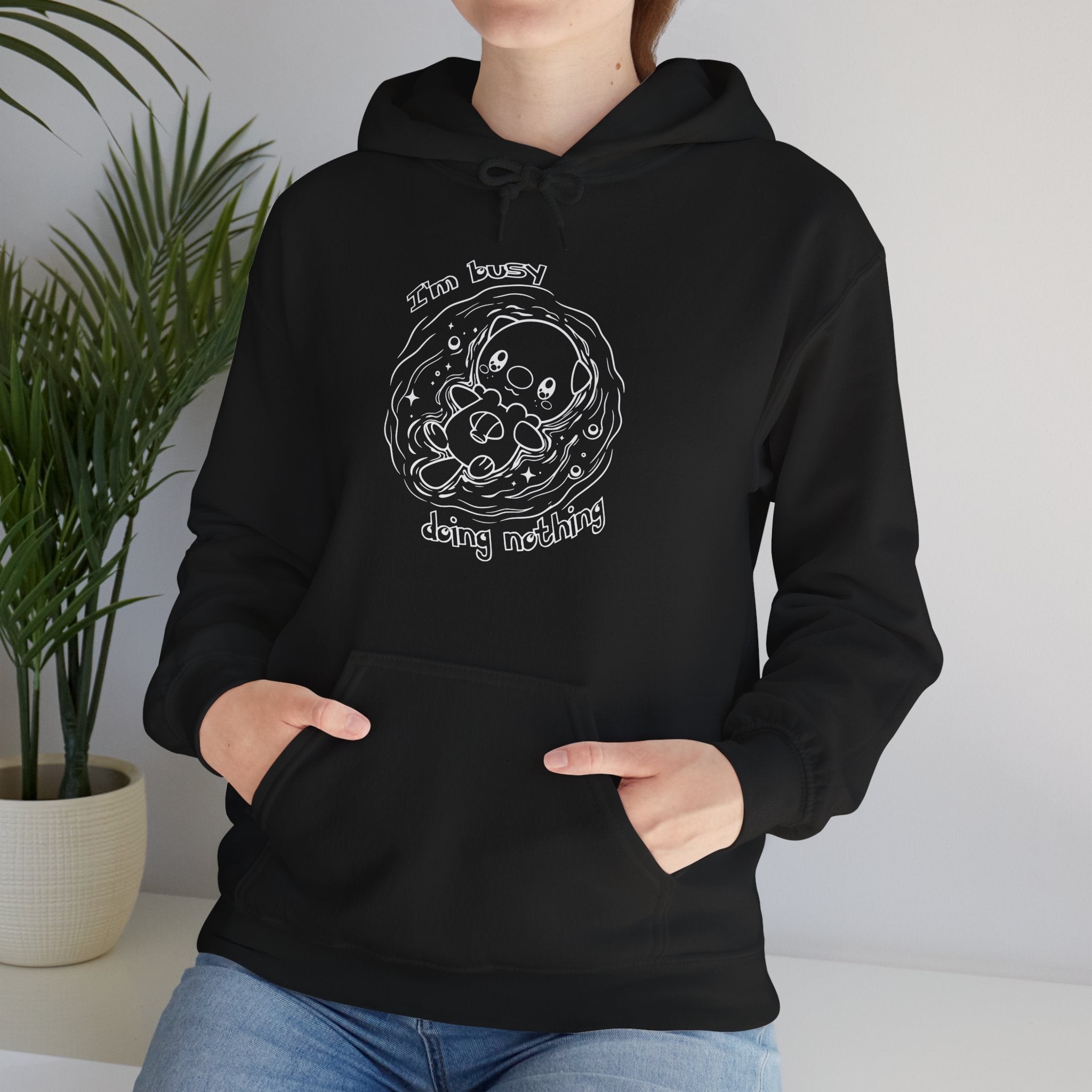 Otter Busy Doing Nothing Otter Hoodie | Cute Swimming Animal Graphic