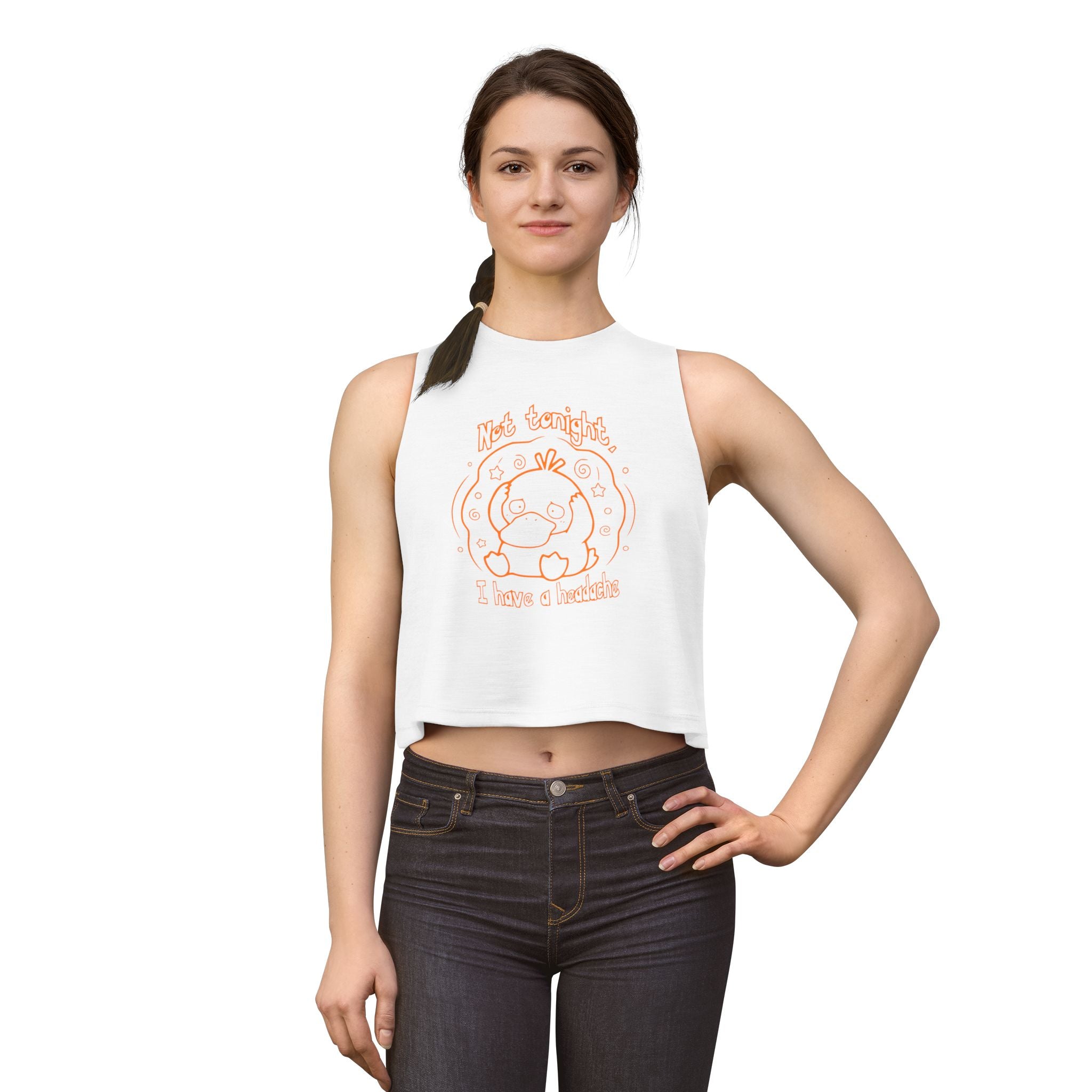 Duck Not Tonight I Have a Headache tank top funny kawaii duck illustration For Wife Or Girlfriend Gift