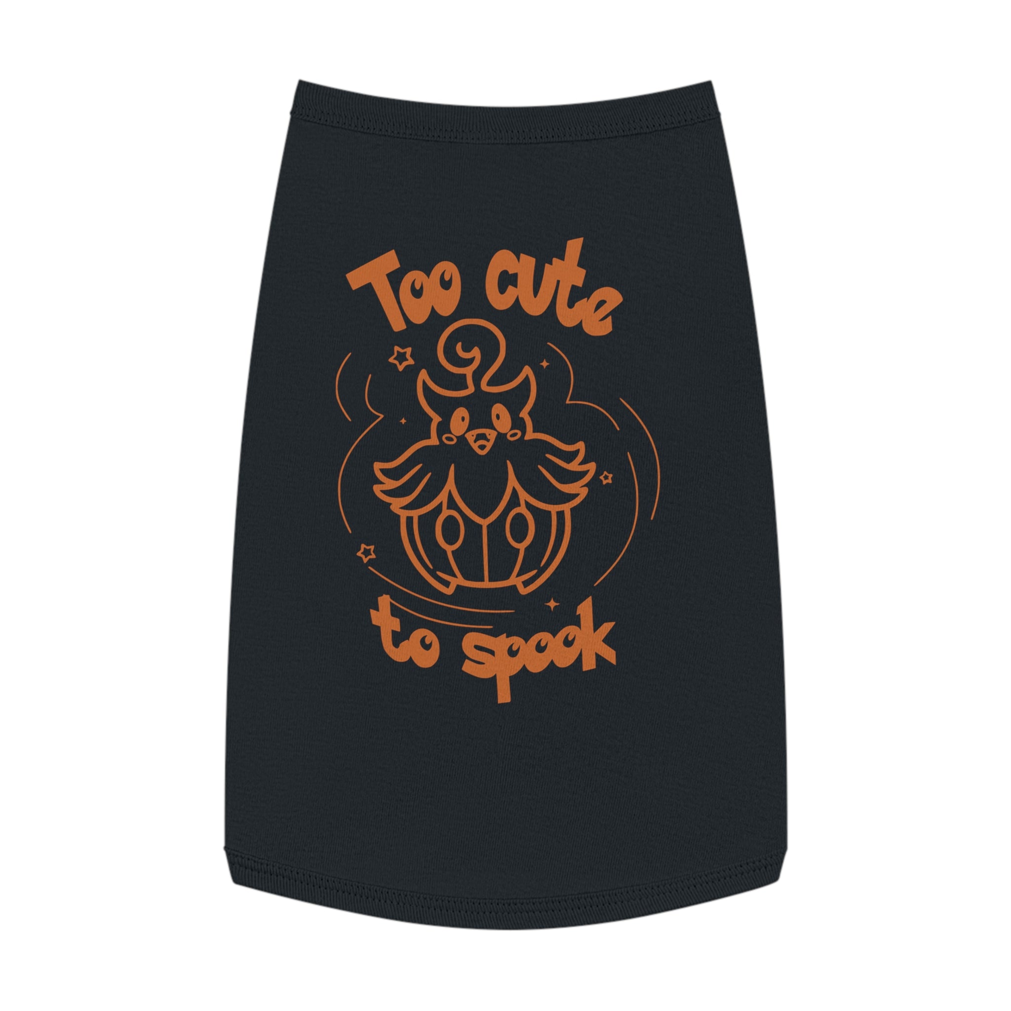 Too Cute to Spook Pet Tank | Halloween Orange Pumpkin Dog Shirt Trick or treat