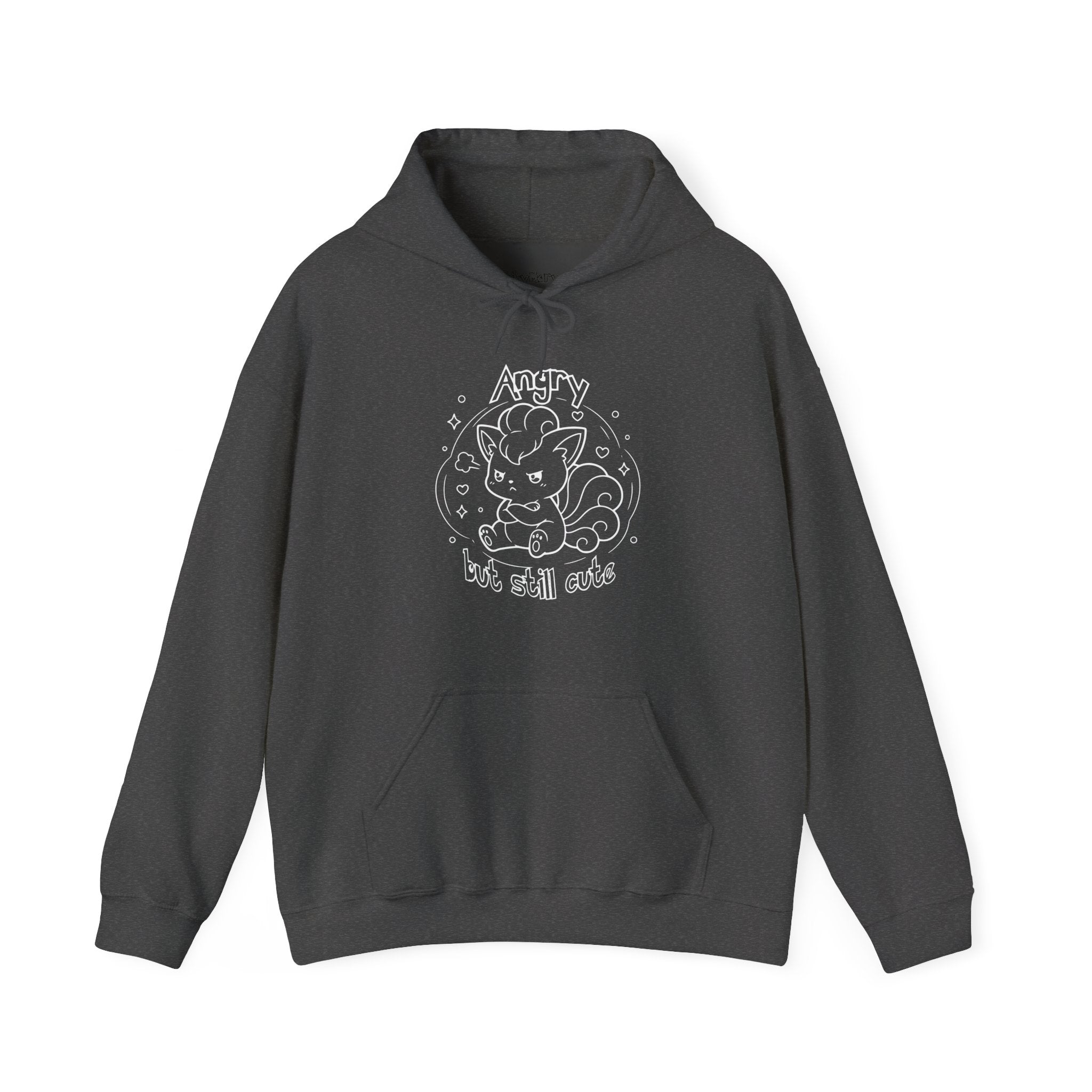Fox Angry but still cute Grumpy Cute Fox Lady hoodie | Pouting Fox Illustration