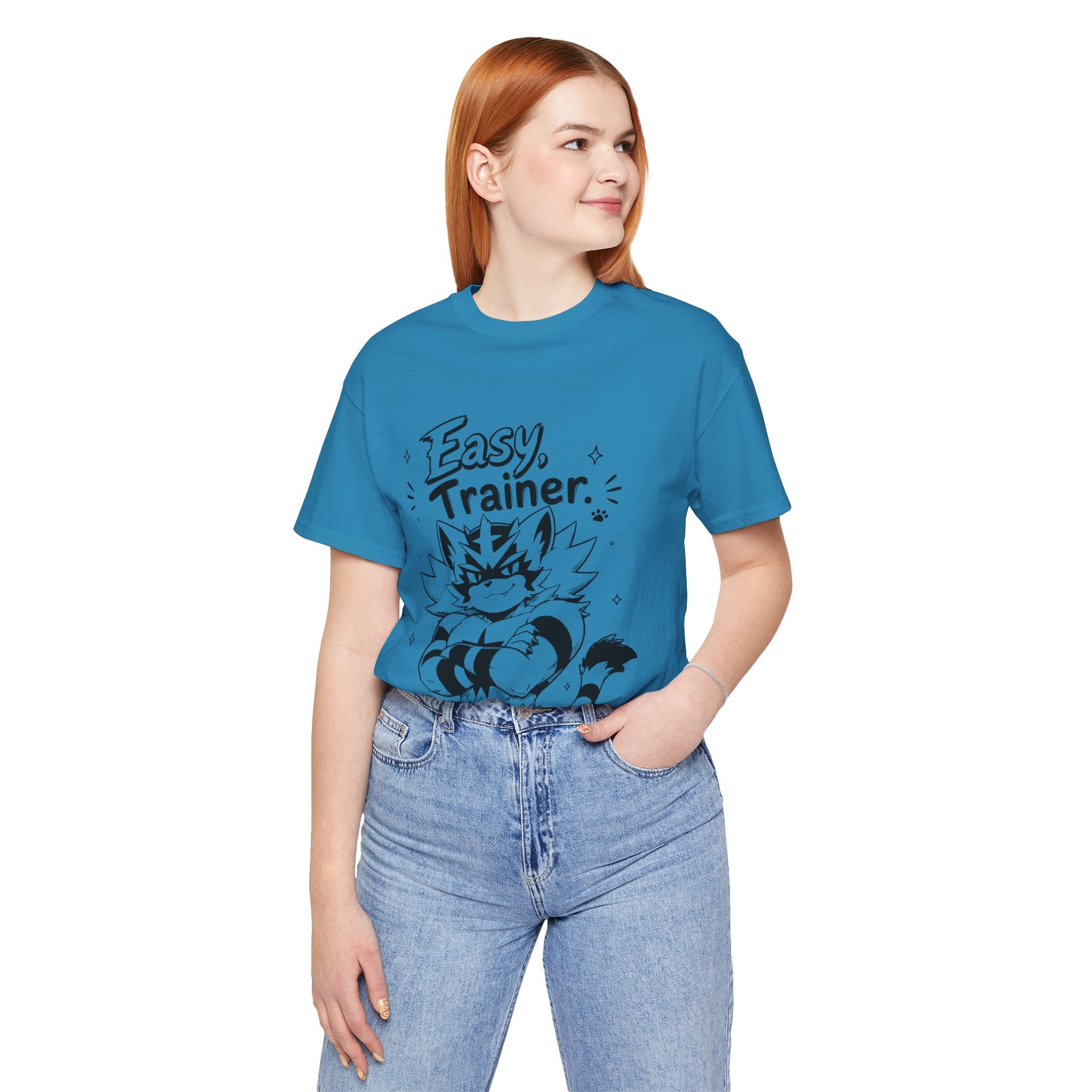 Easy Trainer Easy tiger illustration T-Shirt | cartoon wrestling funny cat graphic tee