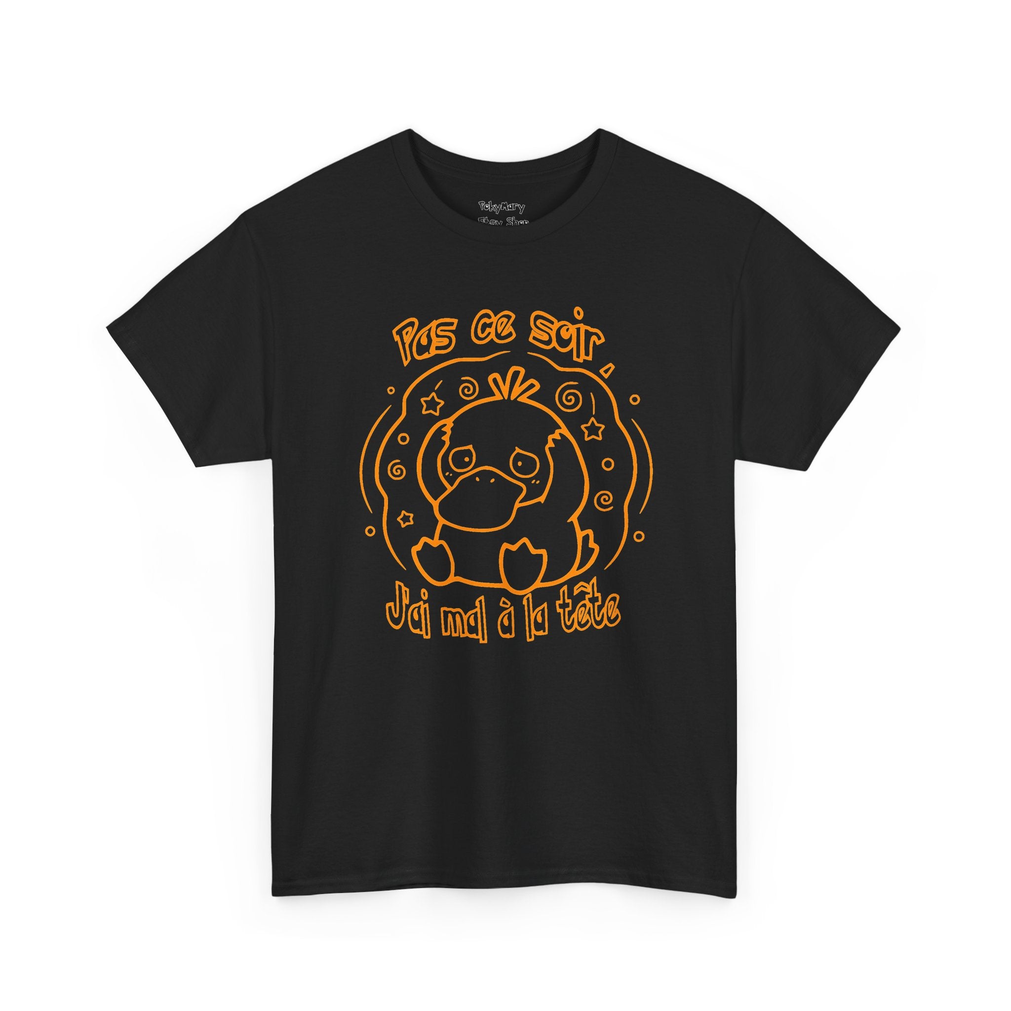 T-shirt inspiré de Psykokwak (Psyduck), Pas ce soir, j'ai mal à la tête