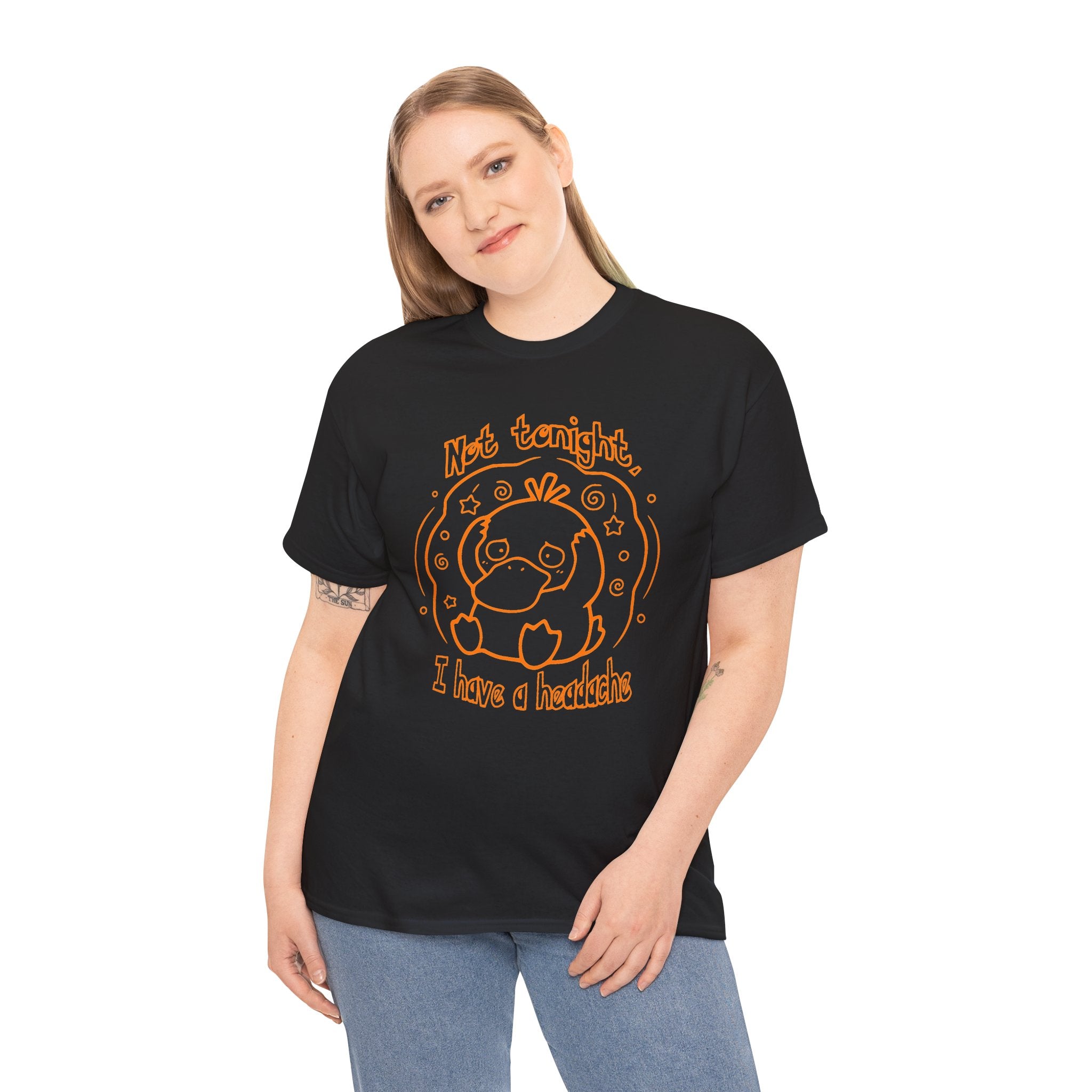 Duck Not Tonight I Have a Headache T-shirt funny kawaii duck illustration Shirt For Wife Or Girlfriend Gift