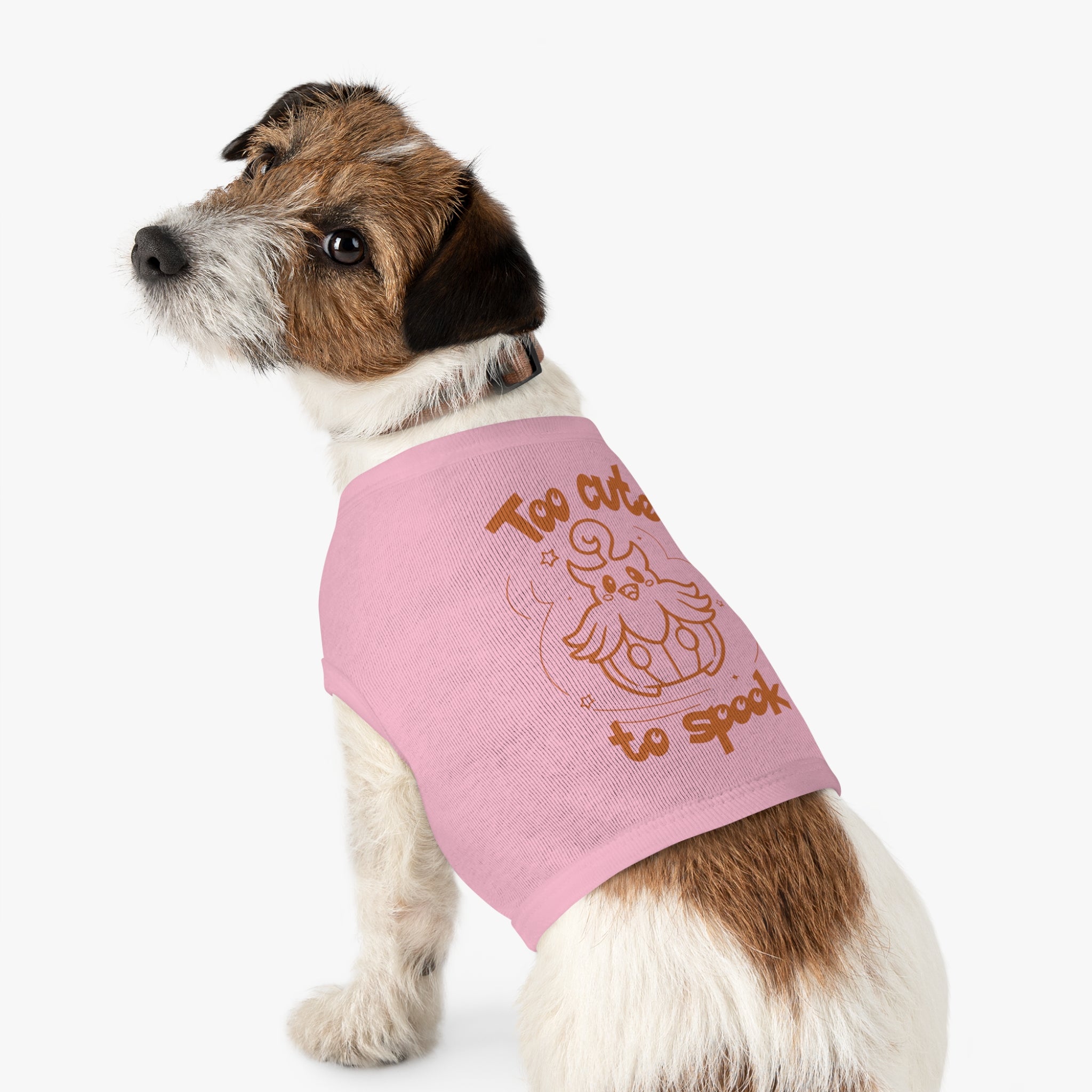 Too Cute to Spook Pet Tank | Halloween Orange Pumpkin Dog Shirt Trick or treat