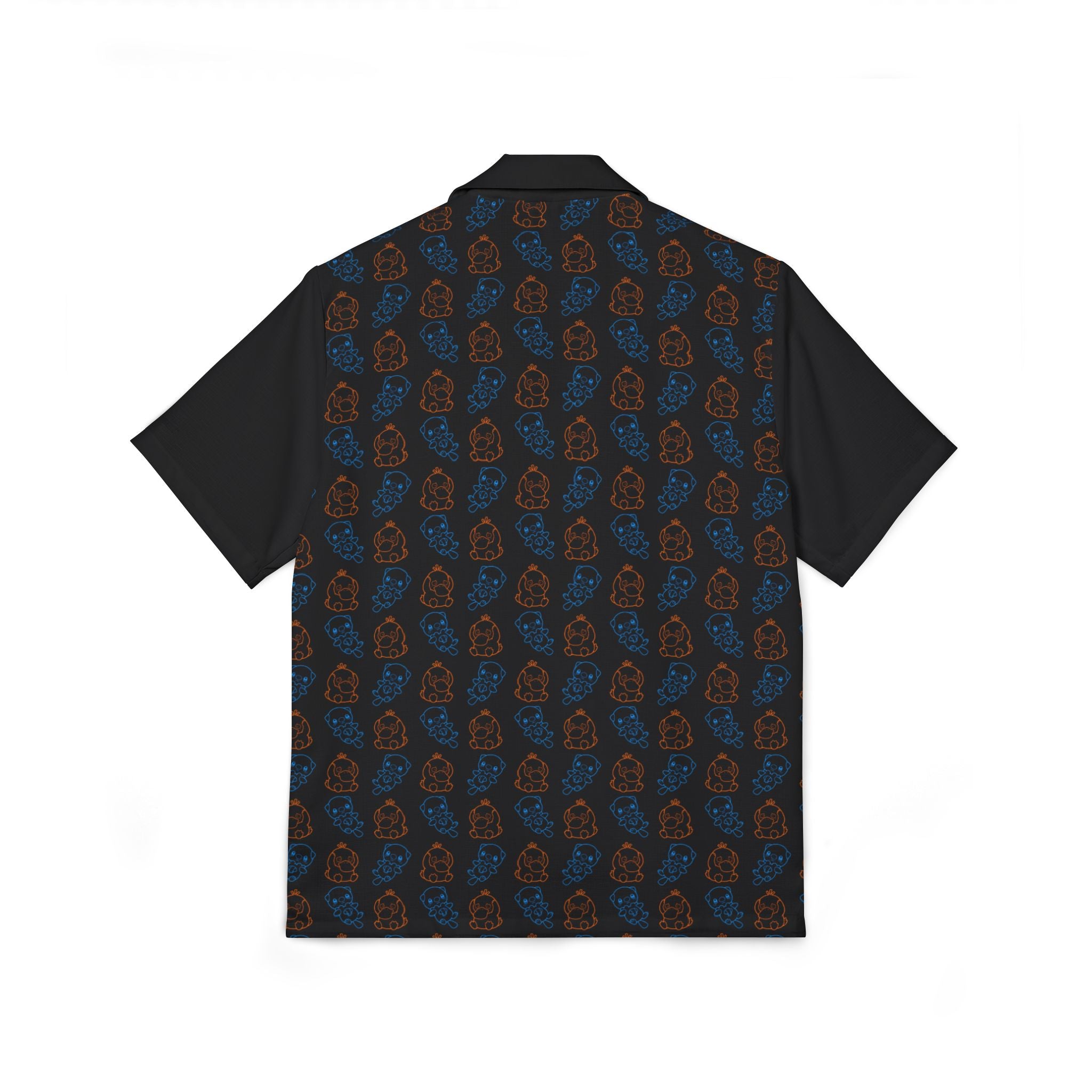 Psyduck and Oshawott Pokémon Inspired Pattern Camp Shirt | Hawaiian Shirt for gamer geek gift
