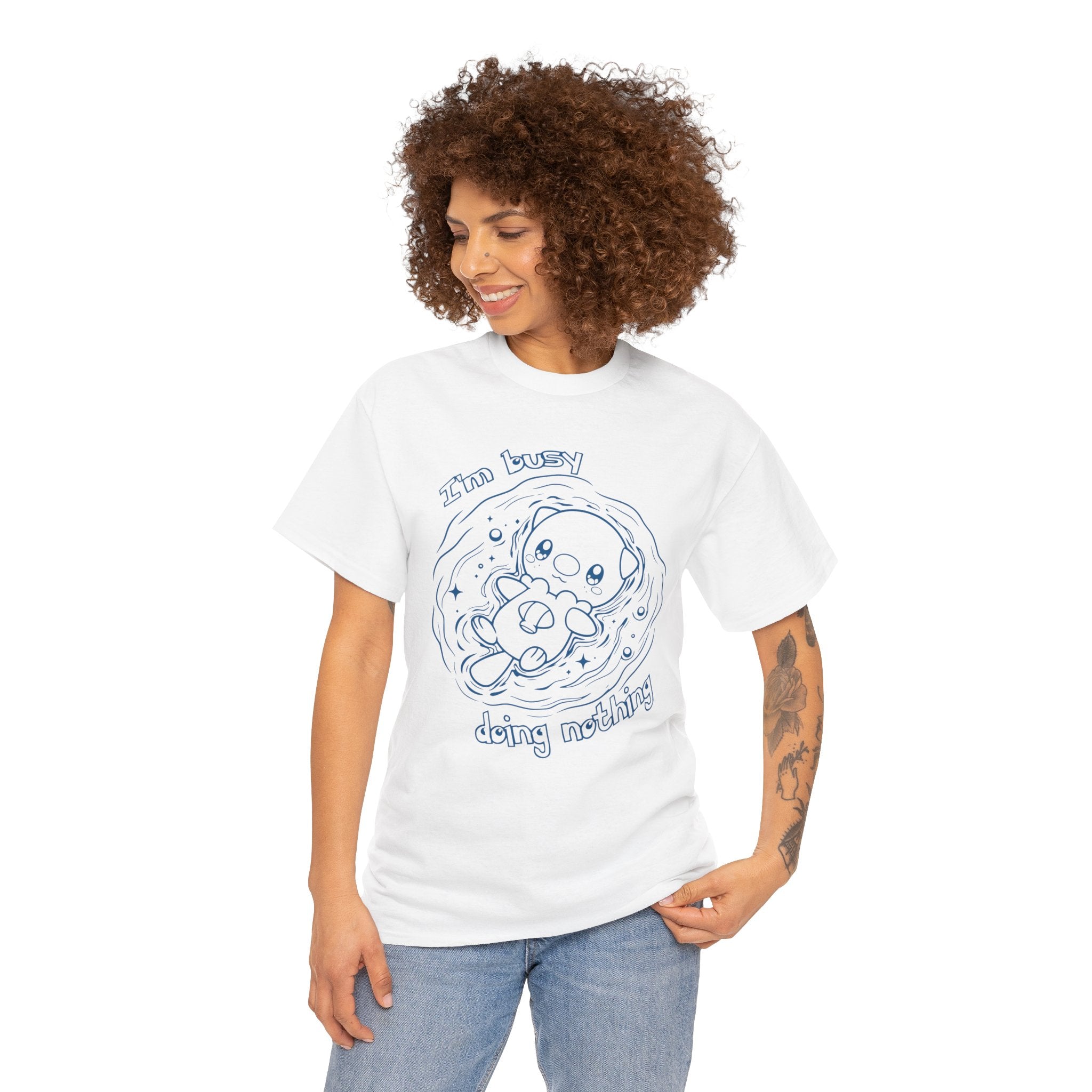 Otter Busy Doing Nothing Funny Quote T-Shirt Cute Otter Swimming Adorable Animal