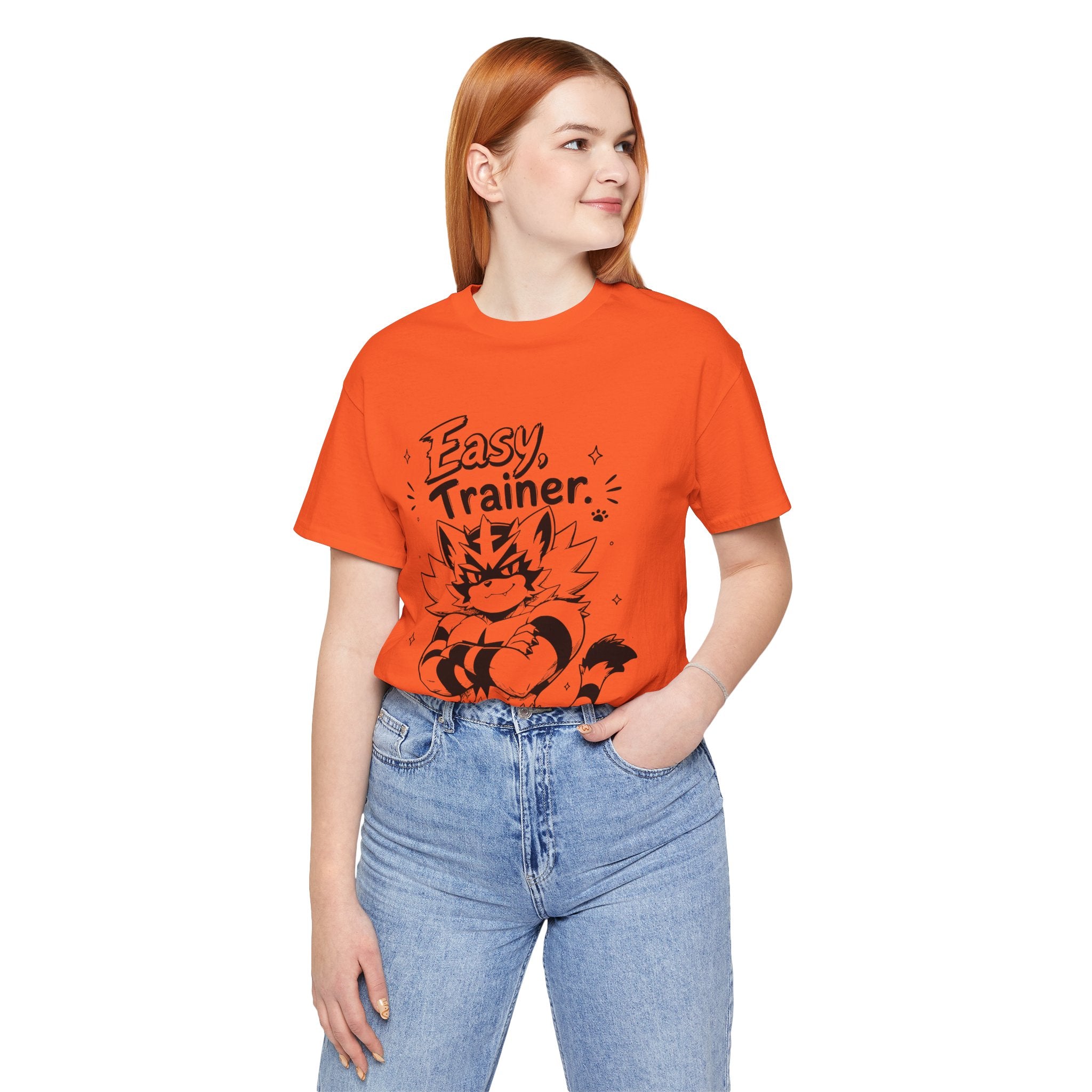 Easy Trainer Easy tiger illustration T-Shirt | cartoon wrestling funny cat graphic tee