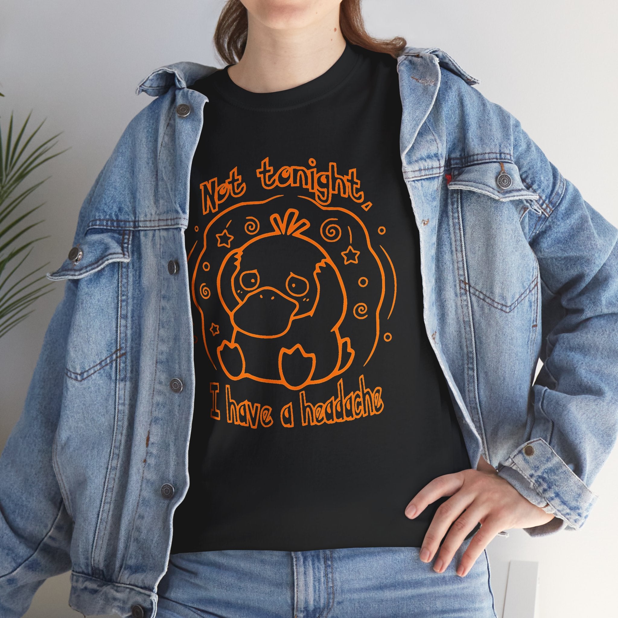 Duck Not Tonight I Have a Headache T-shirt funny kawaii duck illustration Shirt For Wife Or Girlfriend Gift