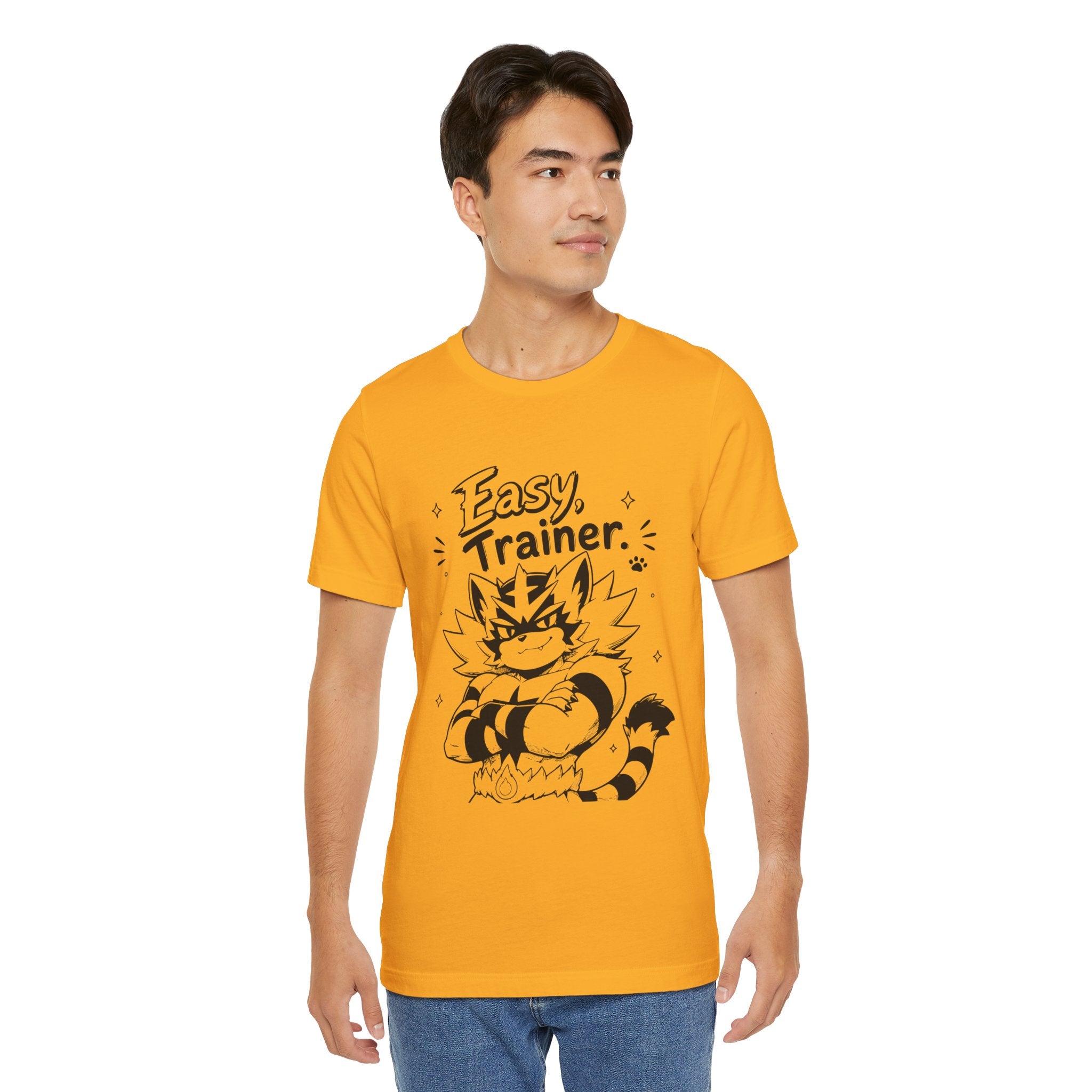 Easy Trainer Easy tiger illustration T-Shirt | cartoon wrestling funny cat graphic tee
