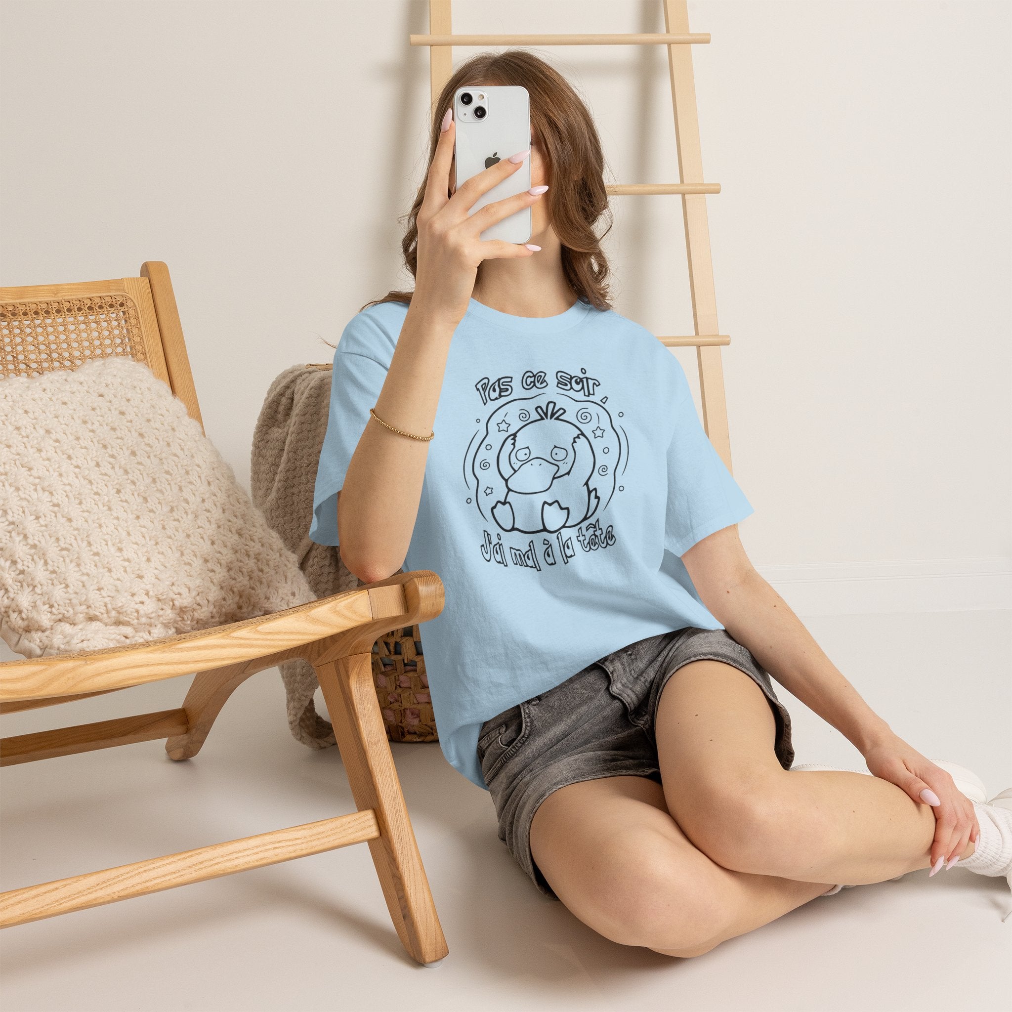 T-shirt inspiré de Psykokwak (Psyduck), Pas ce soir, j'ai mal à la tête
