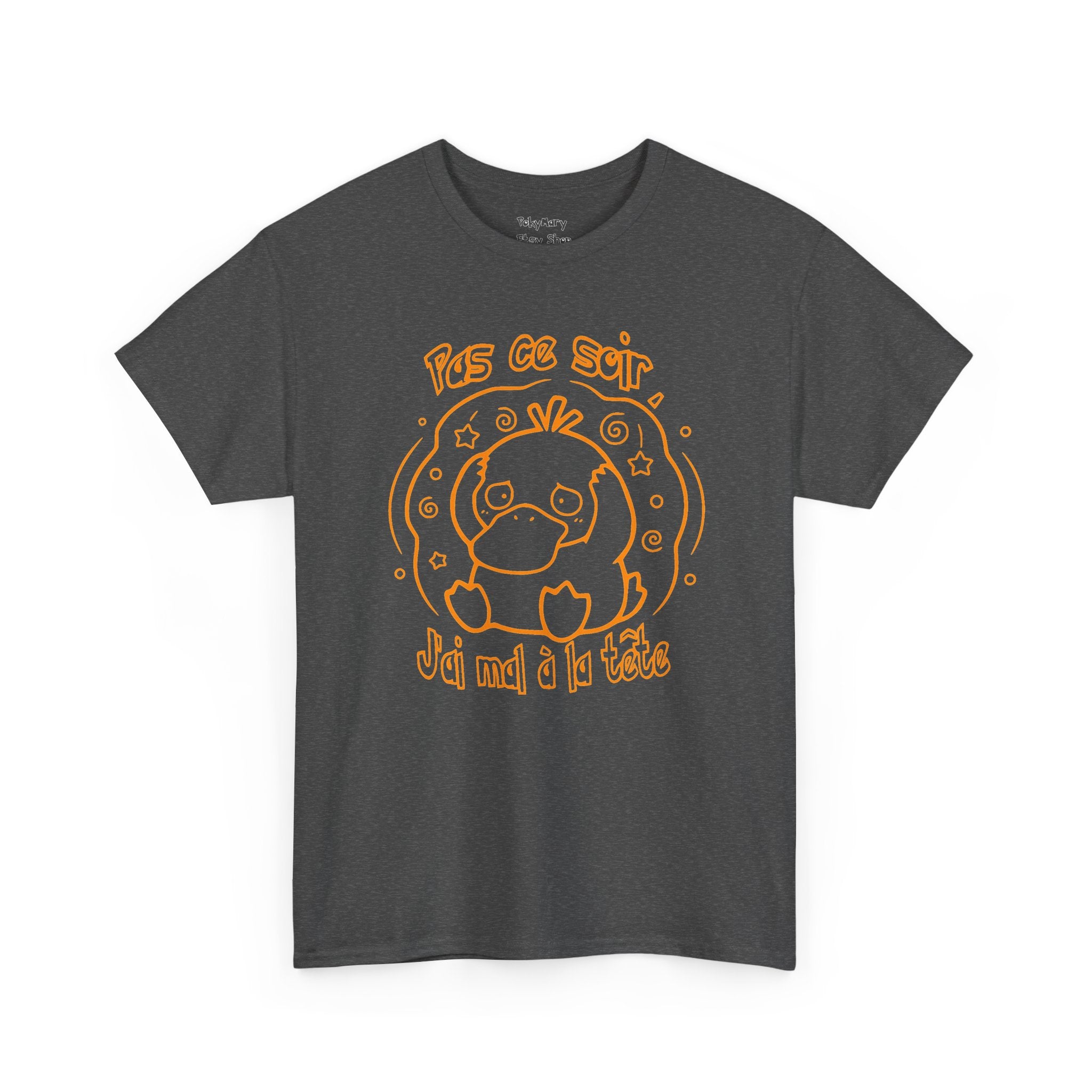T-shirt inspiré de Psykokwak (Psyduck), Pas ce soir, j'ai mal à la tête