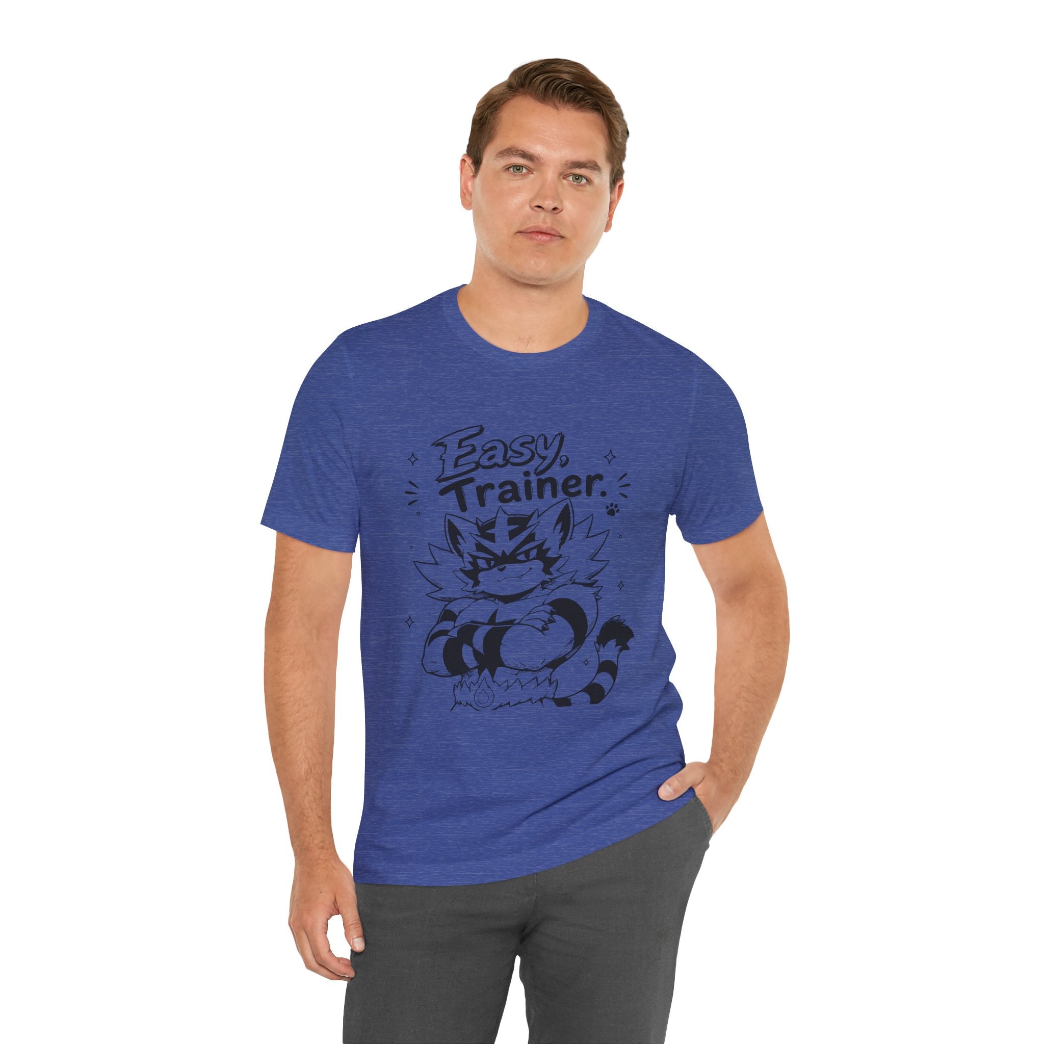 Easy Trainer Easy tiger illustration T-Shirt | cartoon wrestling funny cat graphic tee