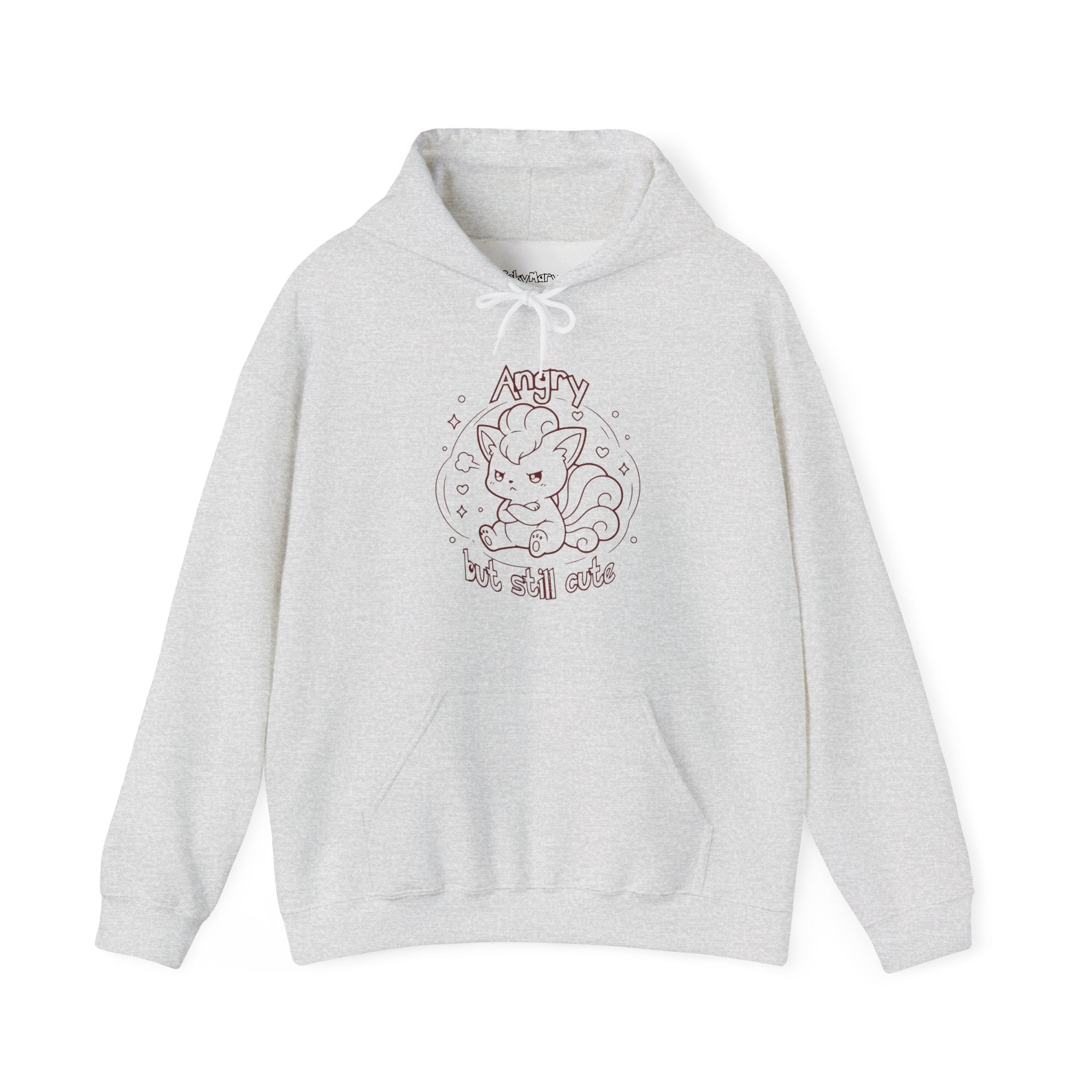 Fox Angry but still cute Grumpy Cute Fox Lady hoodie | Pouting Fox Illustration