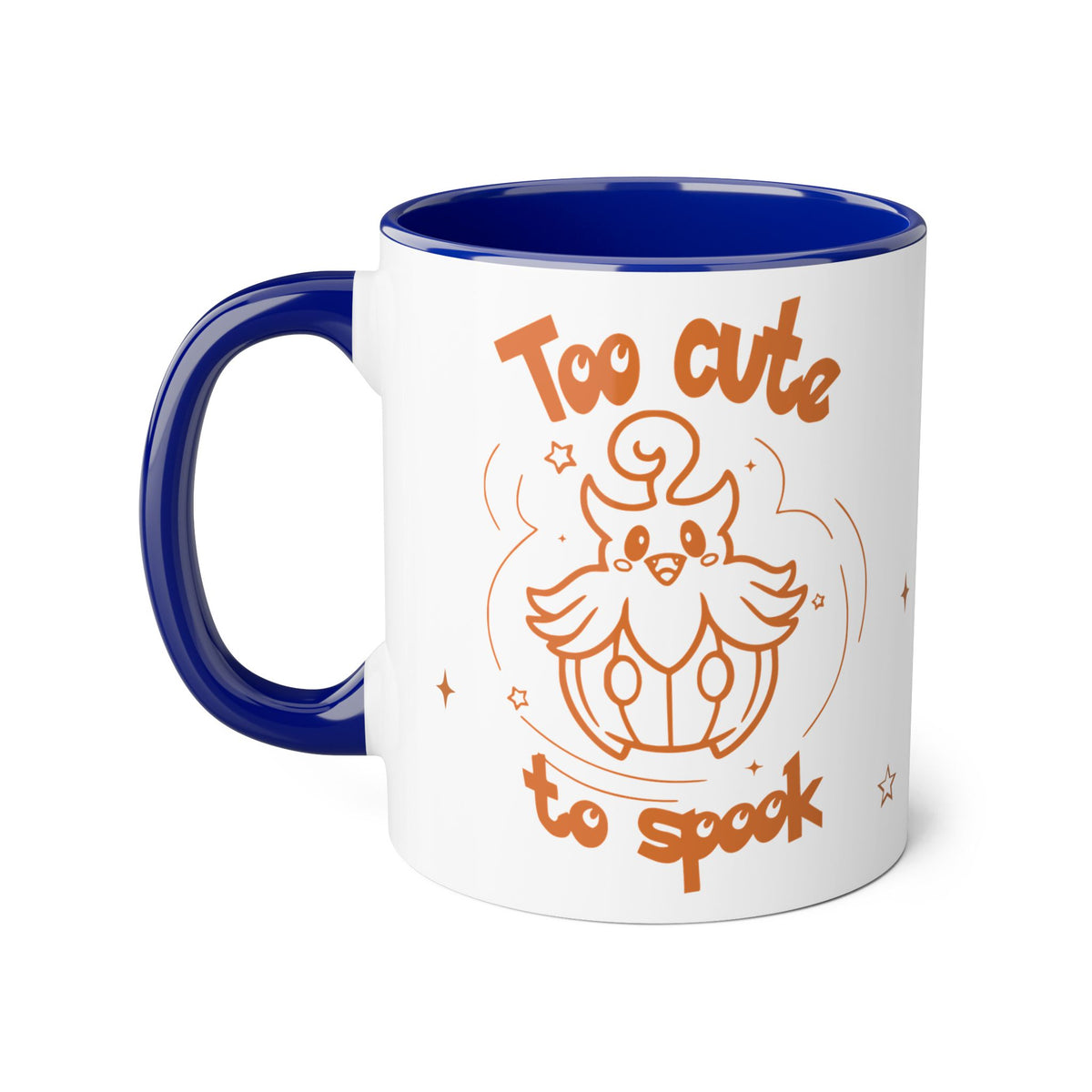 Too Cute to Spook Pumpkin Ghost Halloween Theme Coffee Tea Mug