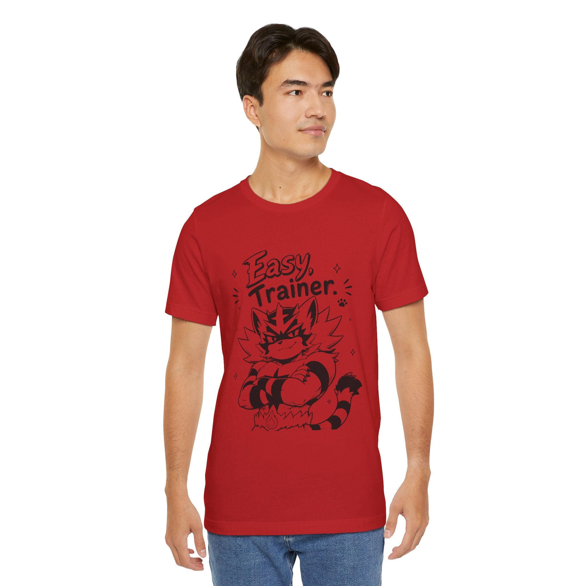 Easy Trainer Easy tiger illustration T-Shirt | cartoon wrestling funny cat graphic tee