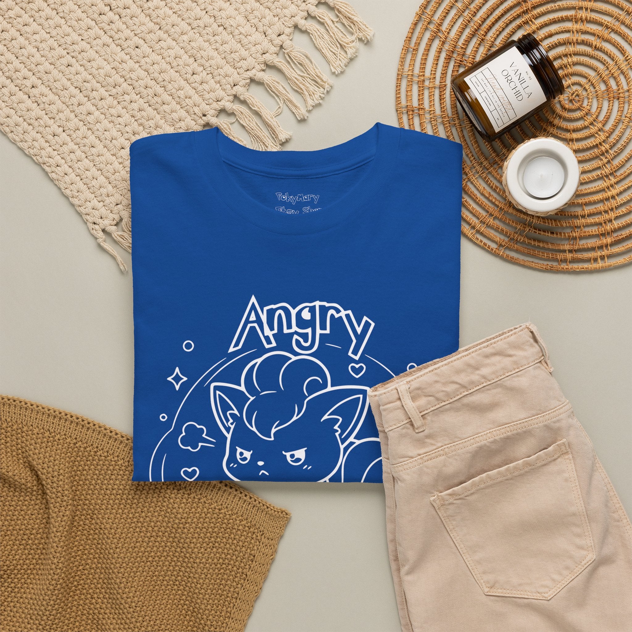 Fox Angry but still cute Grumpy Cute Fox Lady Shirt | Pouting Fox Illustration