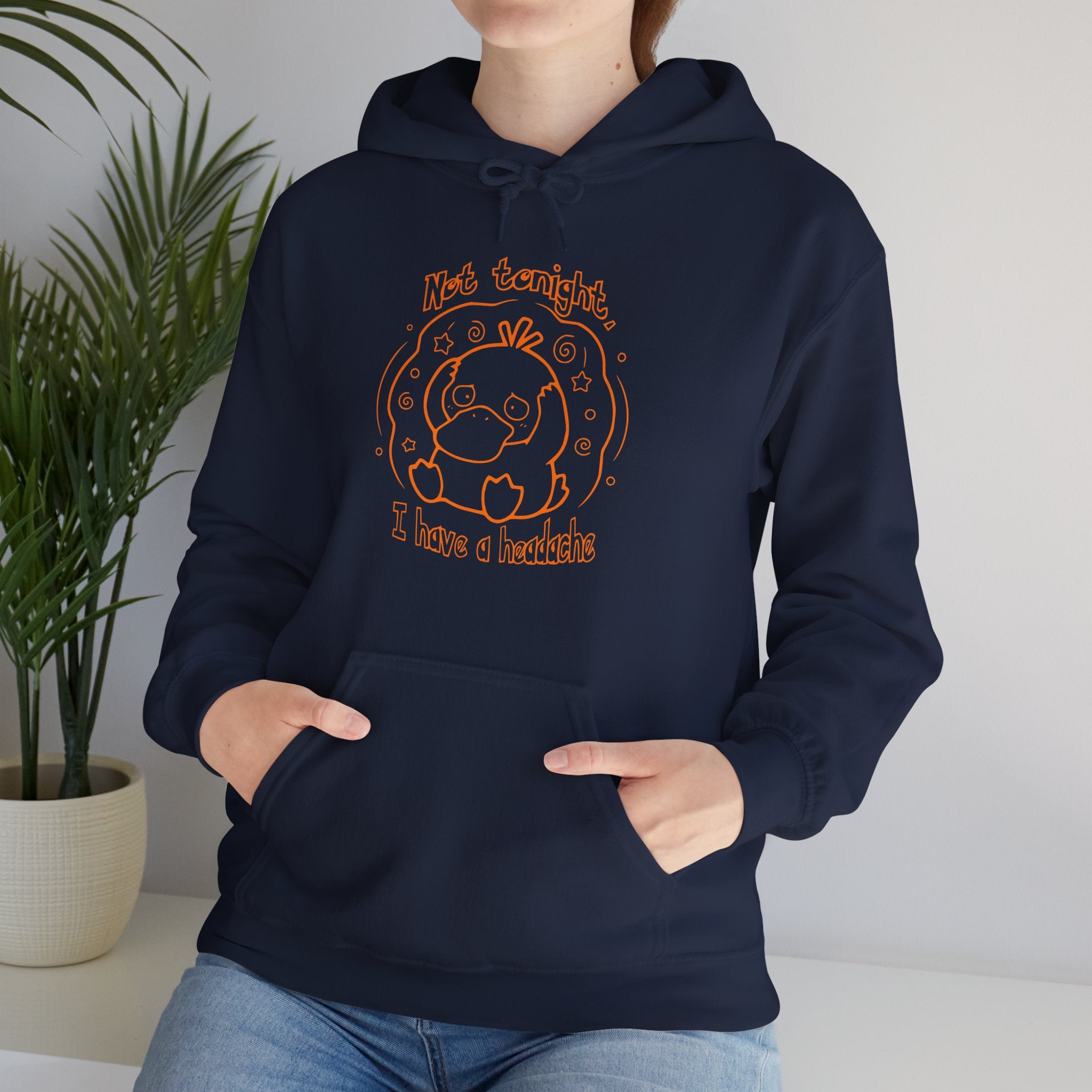 Duck Not Tonight I Have A Headache Funny Duck Hoodie Sweater Cute Animal Wife Girlfriend Gift Sweatshirt