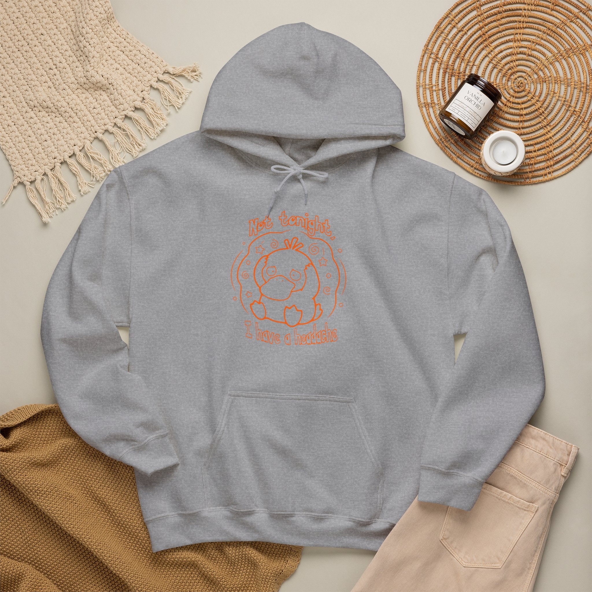 Duck Not Tonight I Have A Headache Funny Duck Hoodie Sweater Cute Animal Wife Girlfriend Gift Sweatshirt